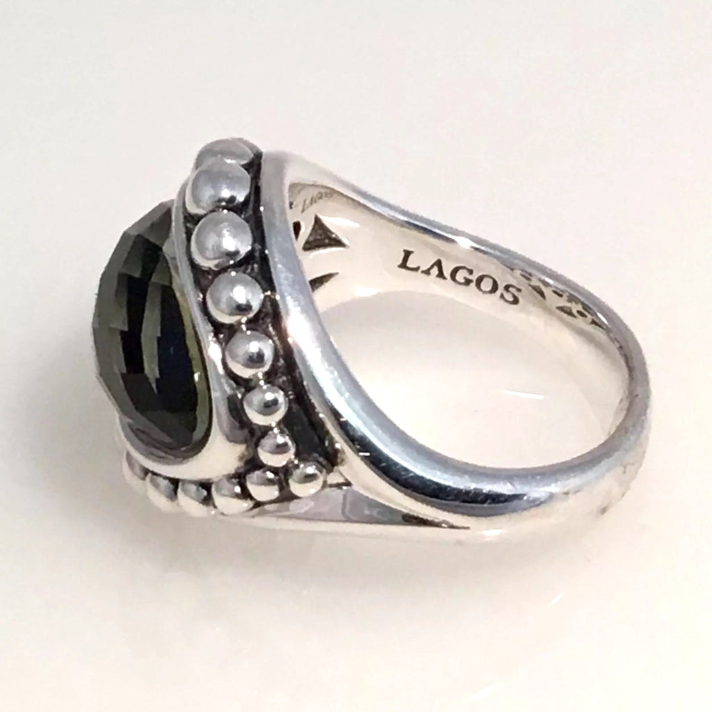 LAGOS STERLING SILVER MAYA ONYX RING