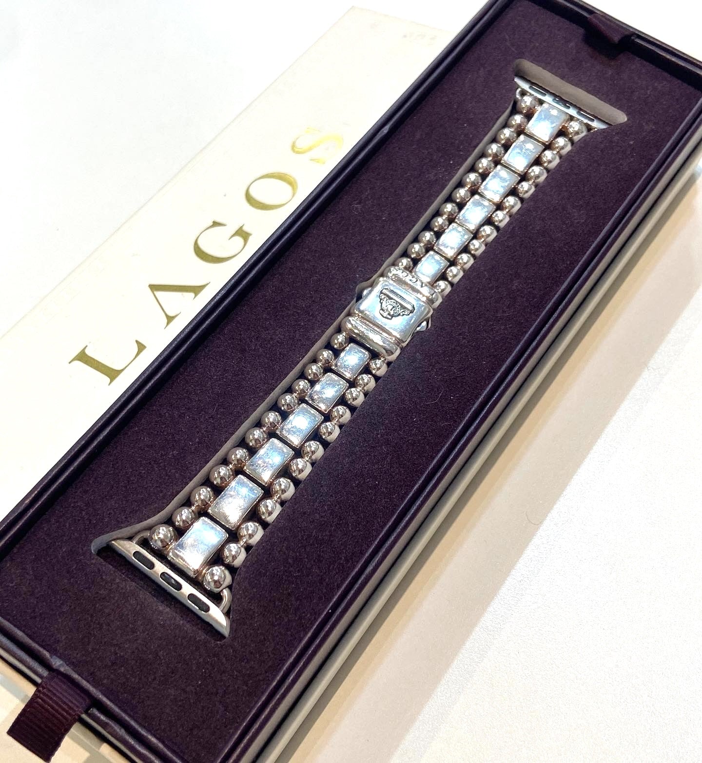 LAGOS SMART CAVIAR STERLING SILVER APPLE WATCH® WATCHBAND