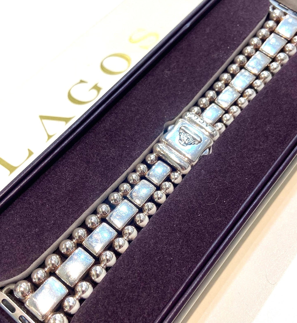 LAGOS SMART CAVIAR STERLING SILVER APPLE WATCH® WATCHBAND
