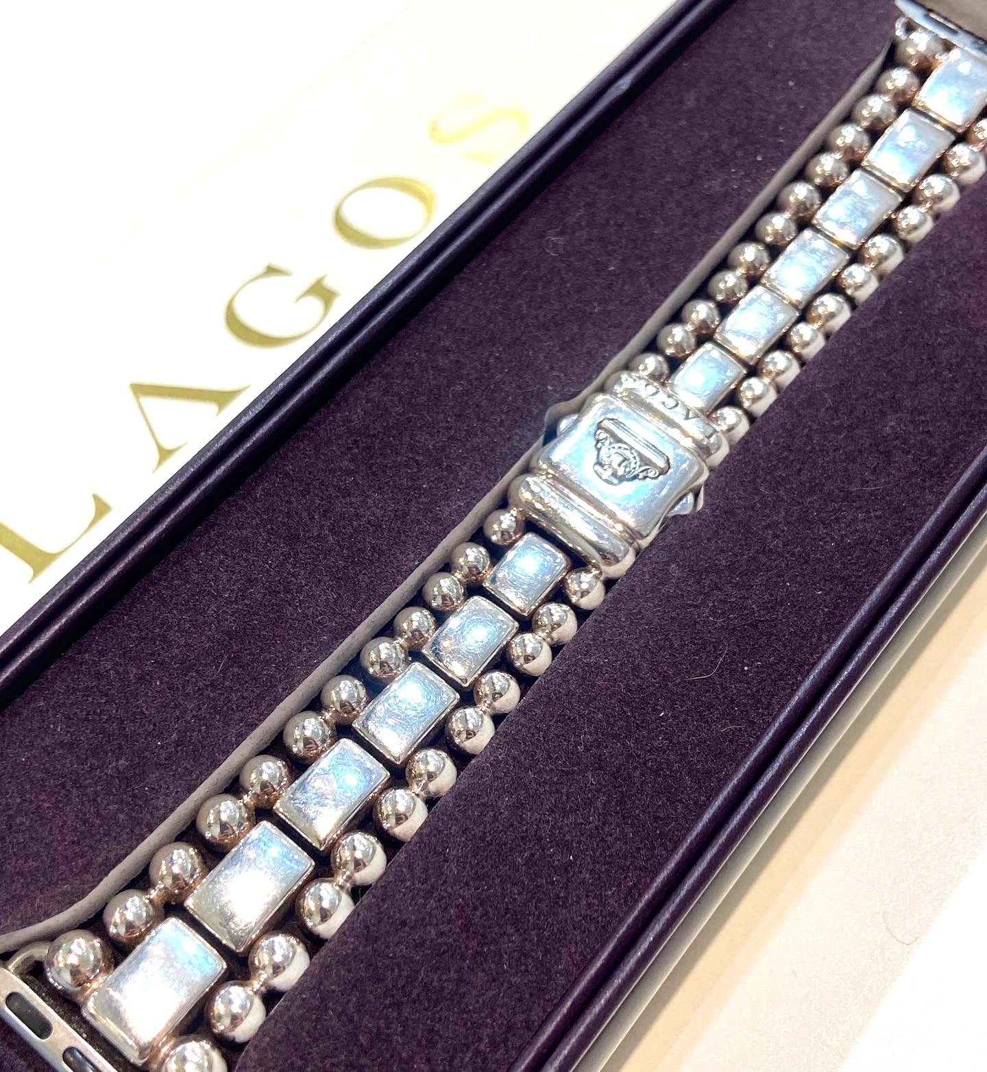 LAGOS SMART CAVIAR STERLING SILVER APPLE WATCH® WATCHBAND