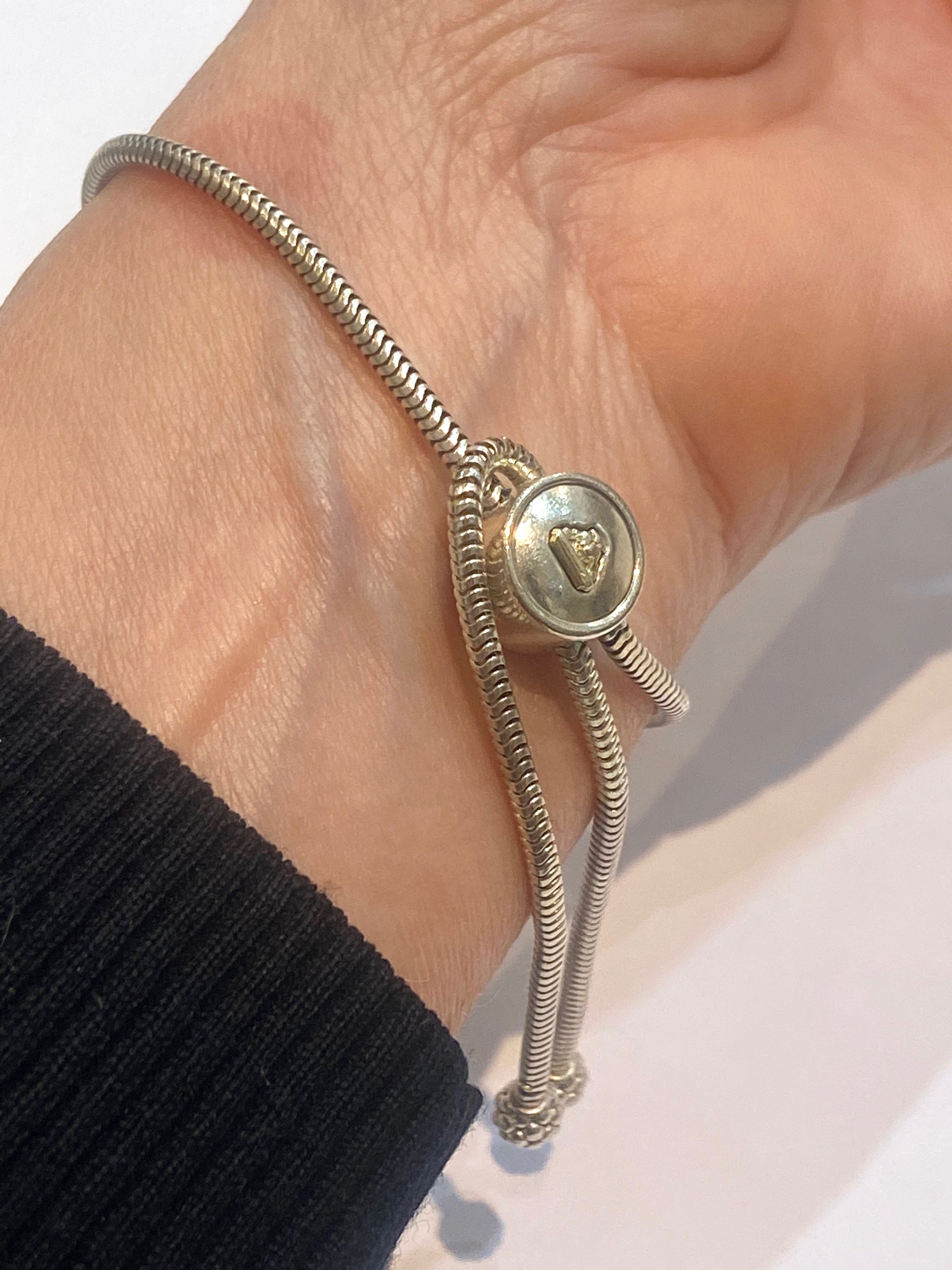 LAGOS STERLING SILVER 18K GOLD ADJUSTABLE BRACELET
