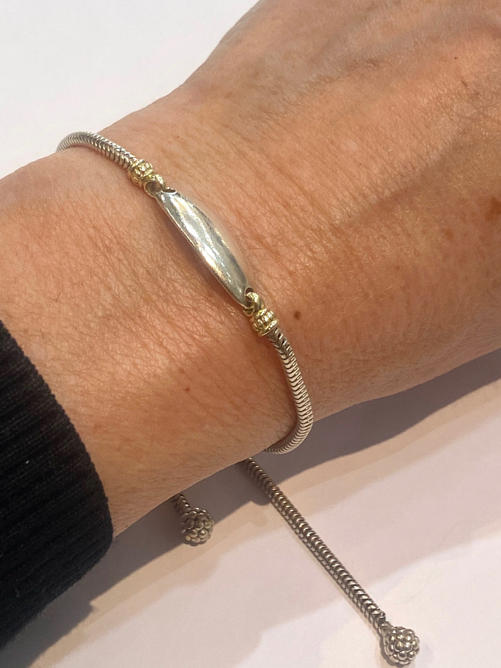LAGOS STERLING SILVER 18K GOLD ADJUSTABLE BRACELET