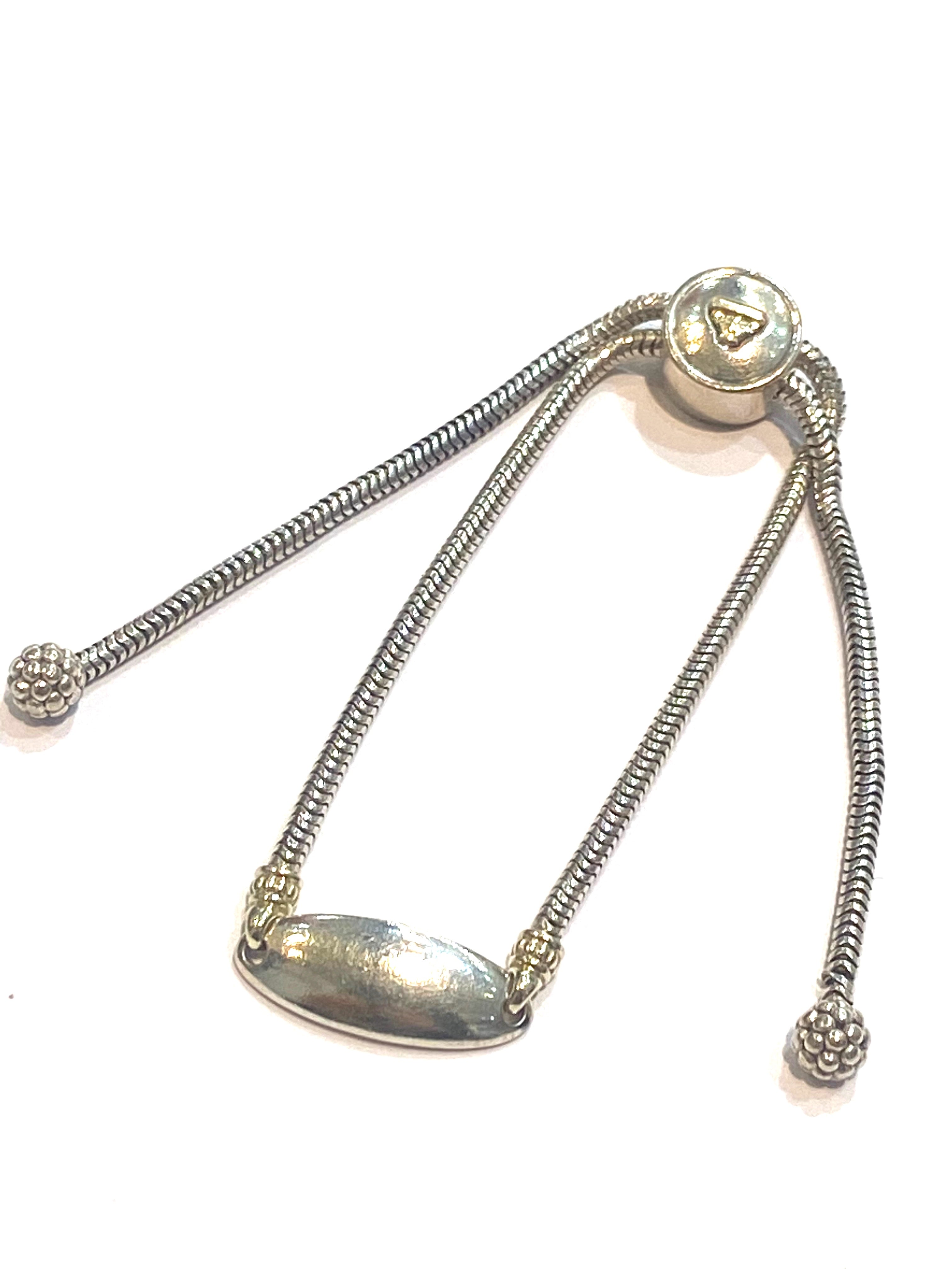 LAGOS STERLING SILVER 18K GOLD ADJUSTABLE BRACELET