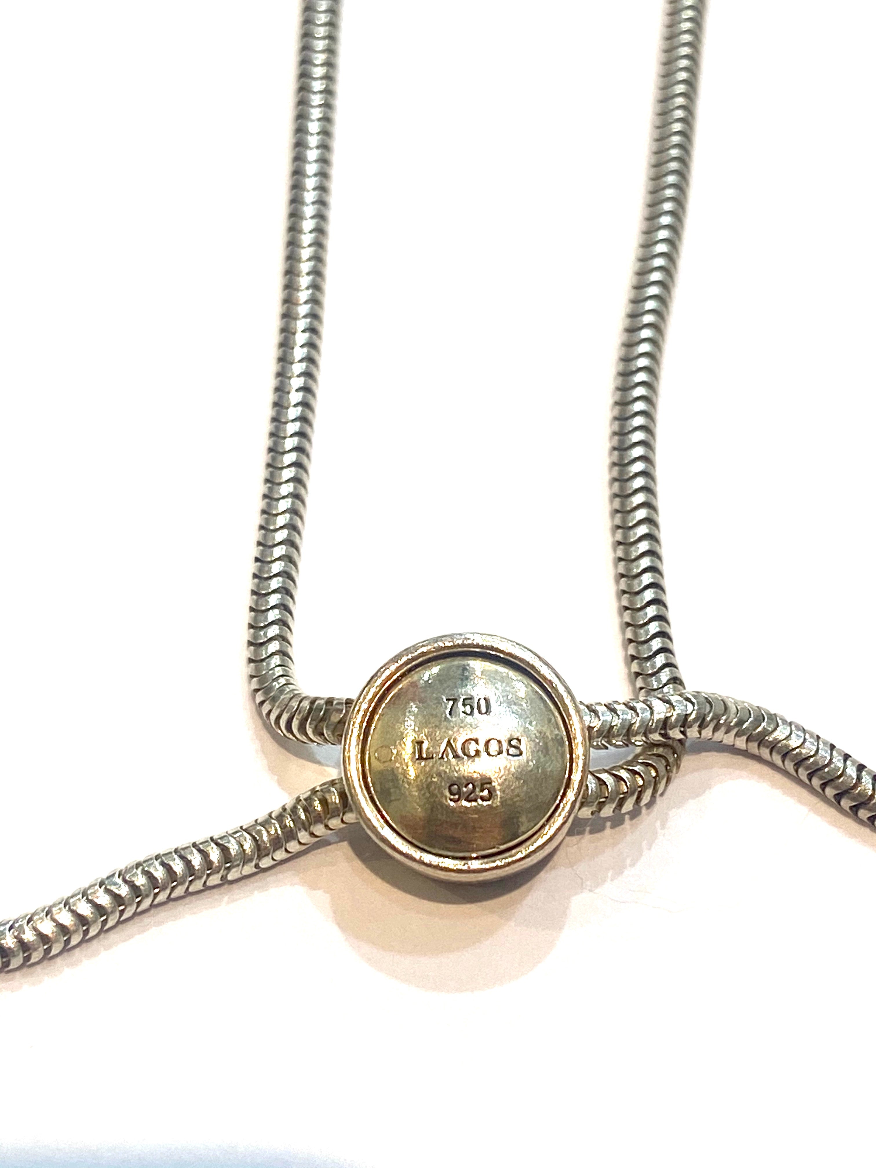 LAGOS STERLING SILVER 18K GOLD ADJUSTABLE BRACELET