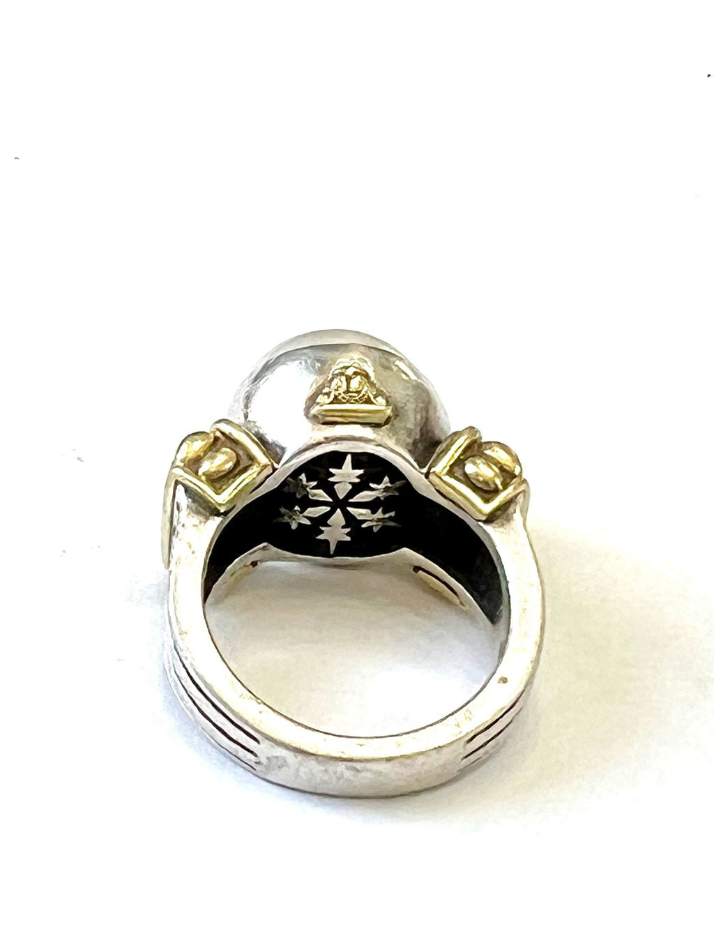 LAGOS LUNA PEARL 18K GOLD AND SILVER RING