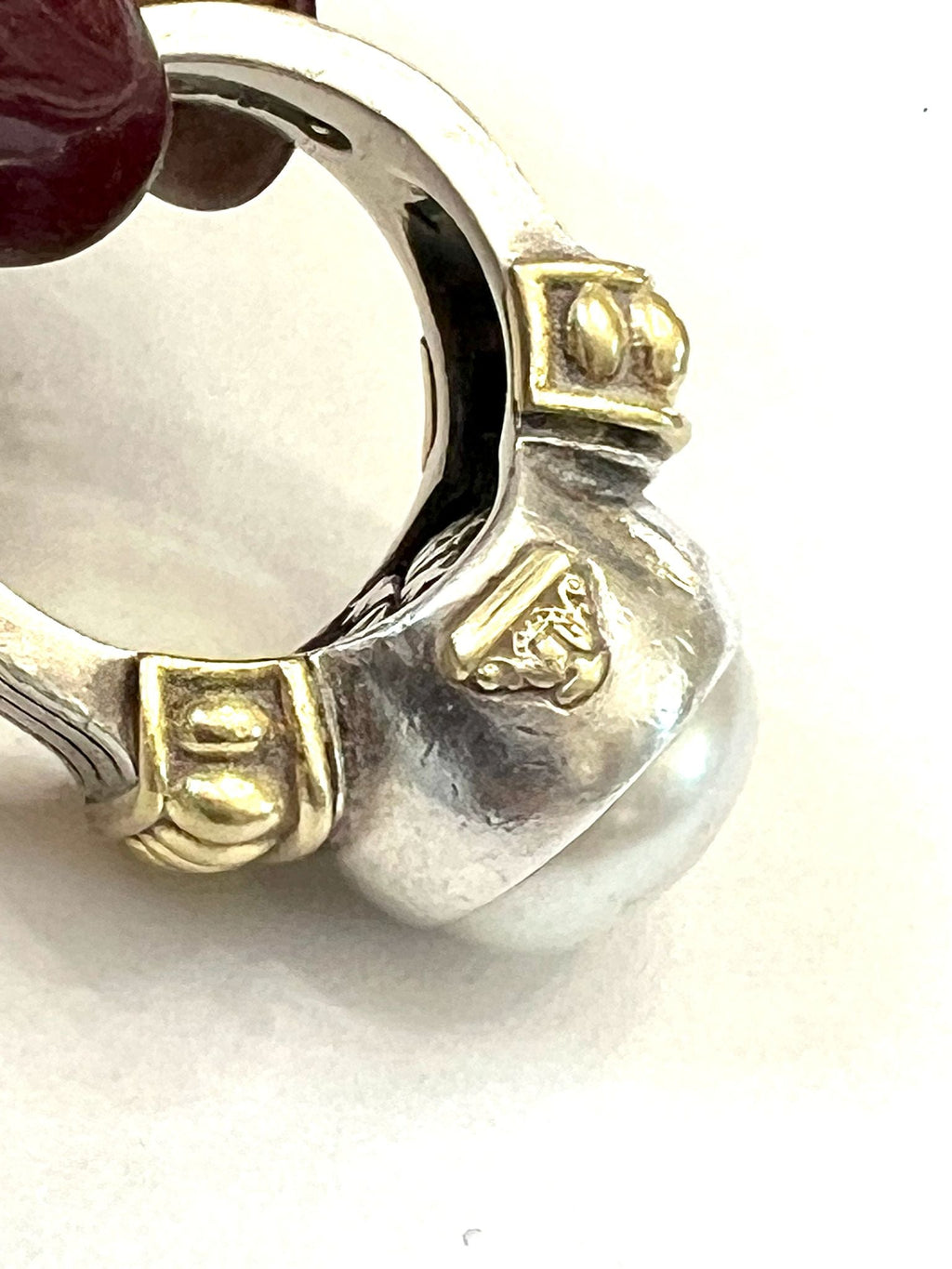 LAGOS LUNA PEARL 18K GOLD AND SILVER RING