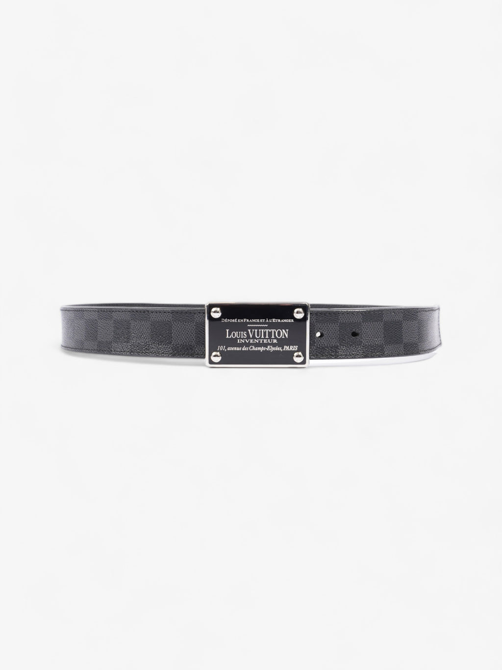 Louis Vuitton Inventeur Reversible Belt Damier Graphite Leather 95cm / 38"