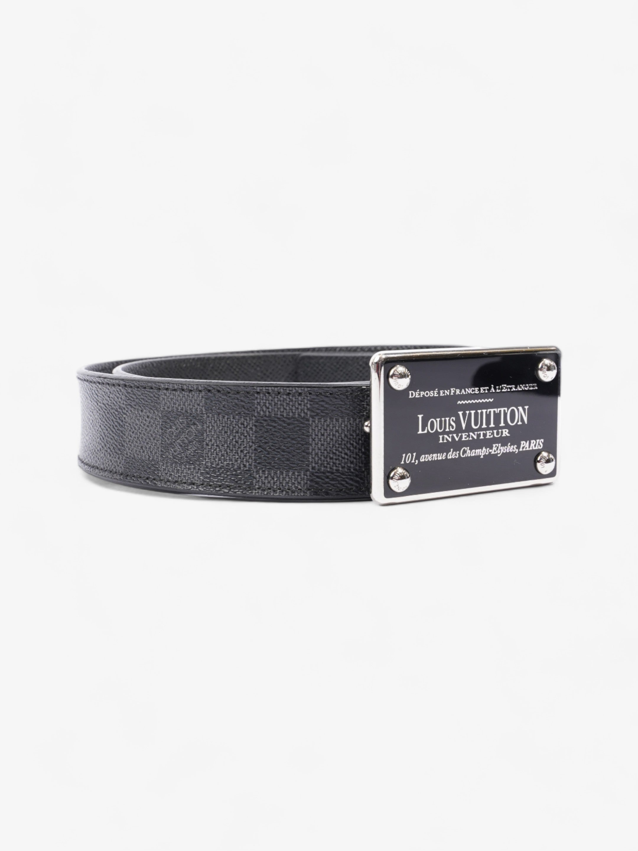 Louis Vuitton Inventeur Reversible Belt Damier Graphite Leather 95cm / 38"