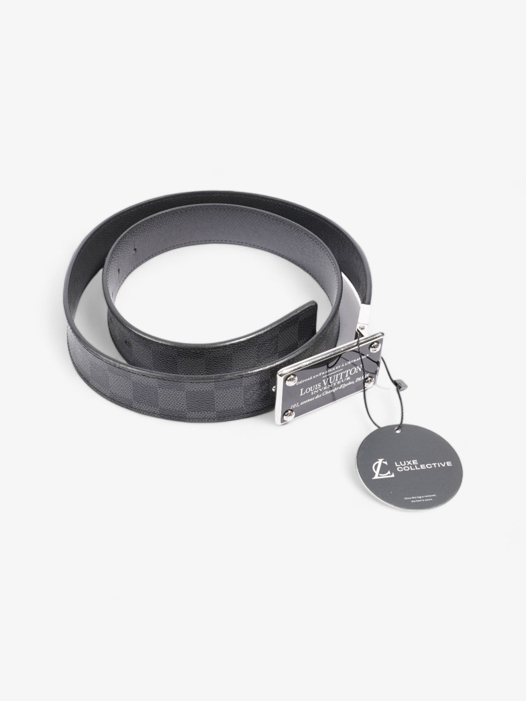 Louis Vuitton Inventeur Reversible Belt Damier Graphite Leather 95cm / 38"
