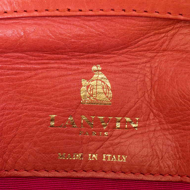 LANVIN MINI POP HAPPY QUILTED LEATHER BAG IN SALMON