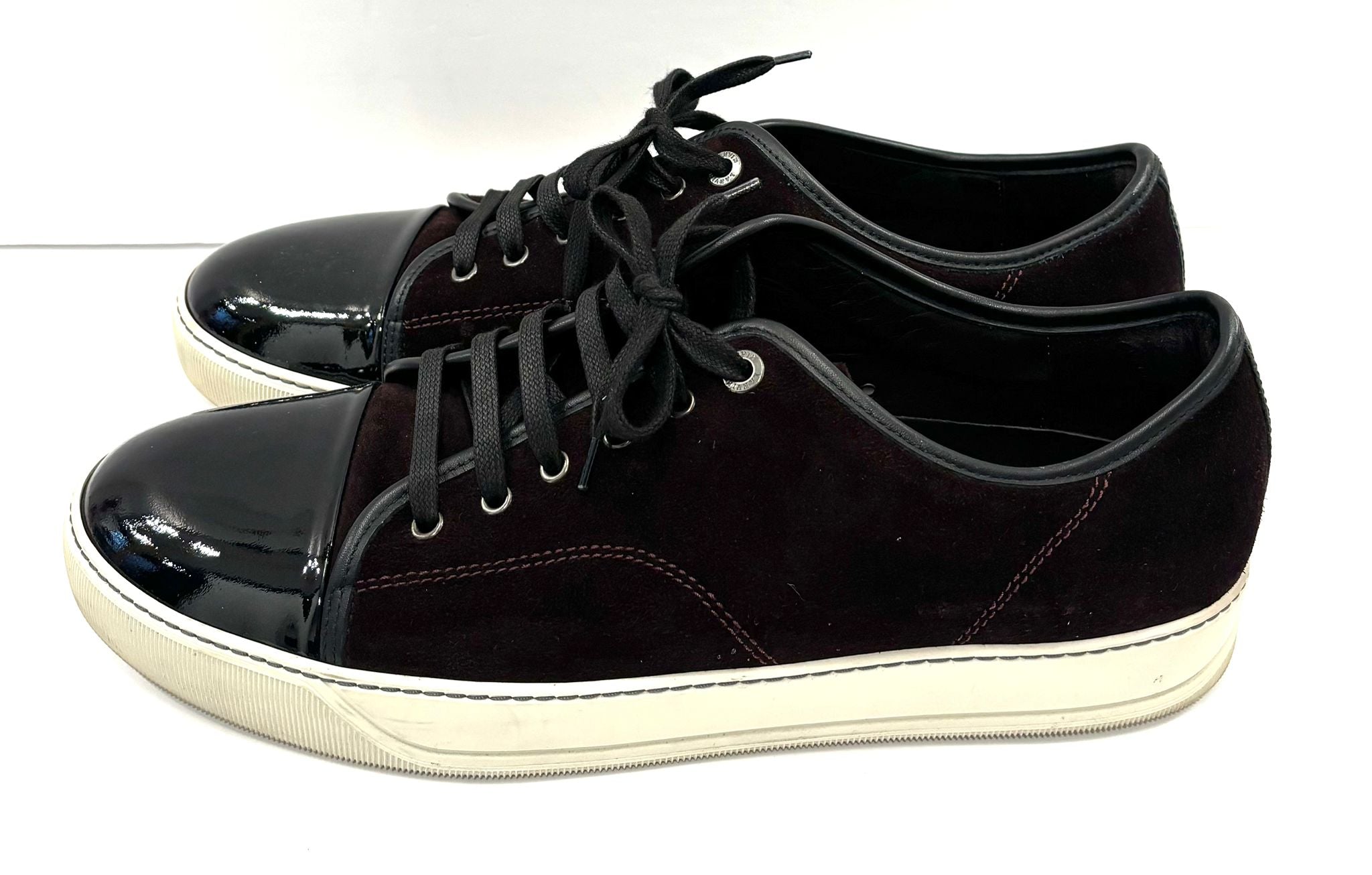 LANVIN SUEDE & PATENT LEATHER DBB1 SNEAKERS