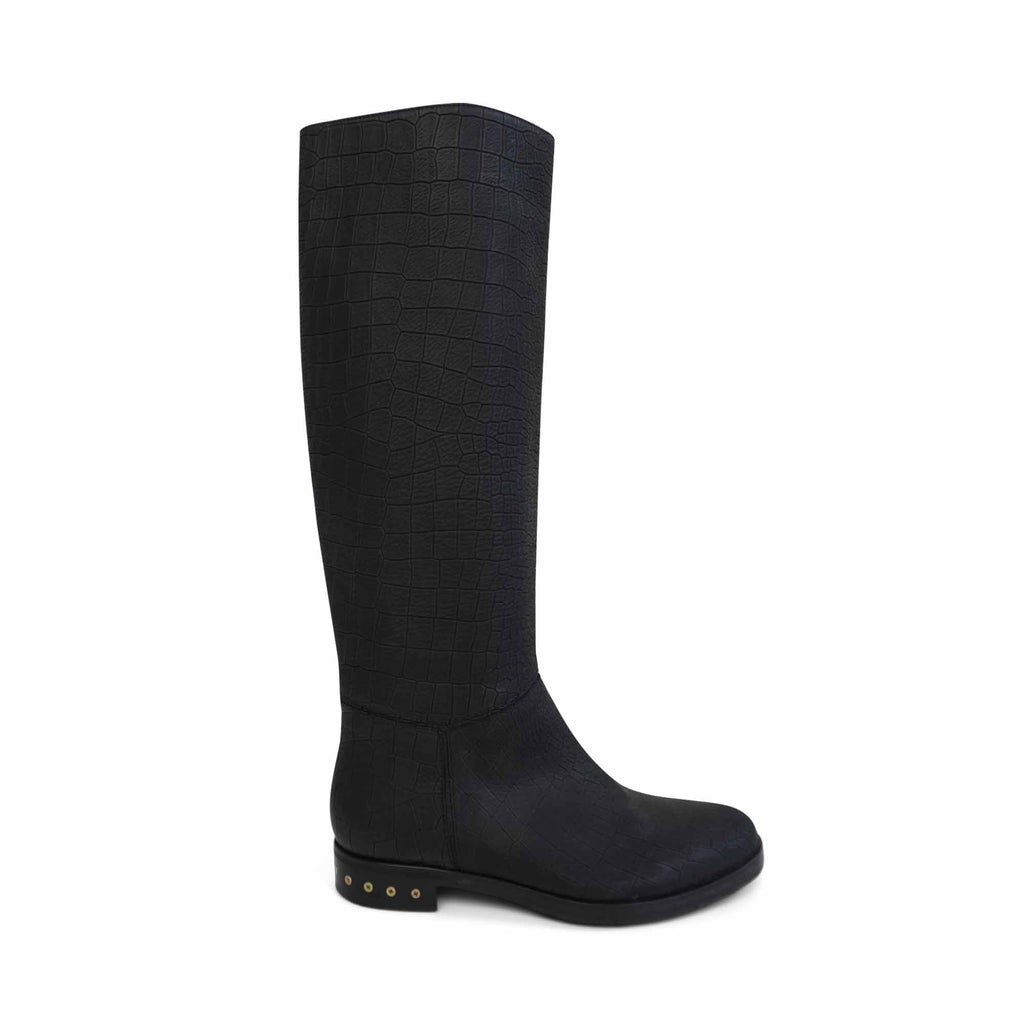 Lanvin Croc-Embossed Boots - Women's 39.5