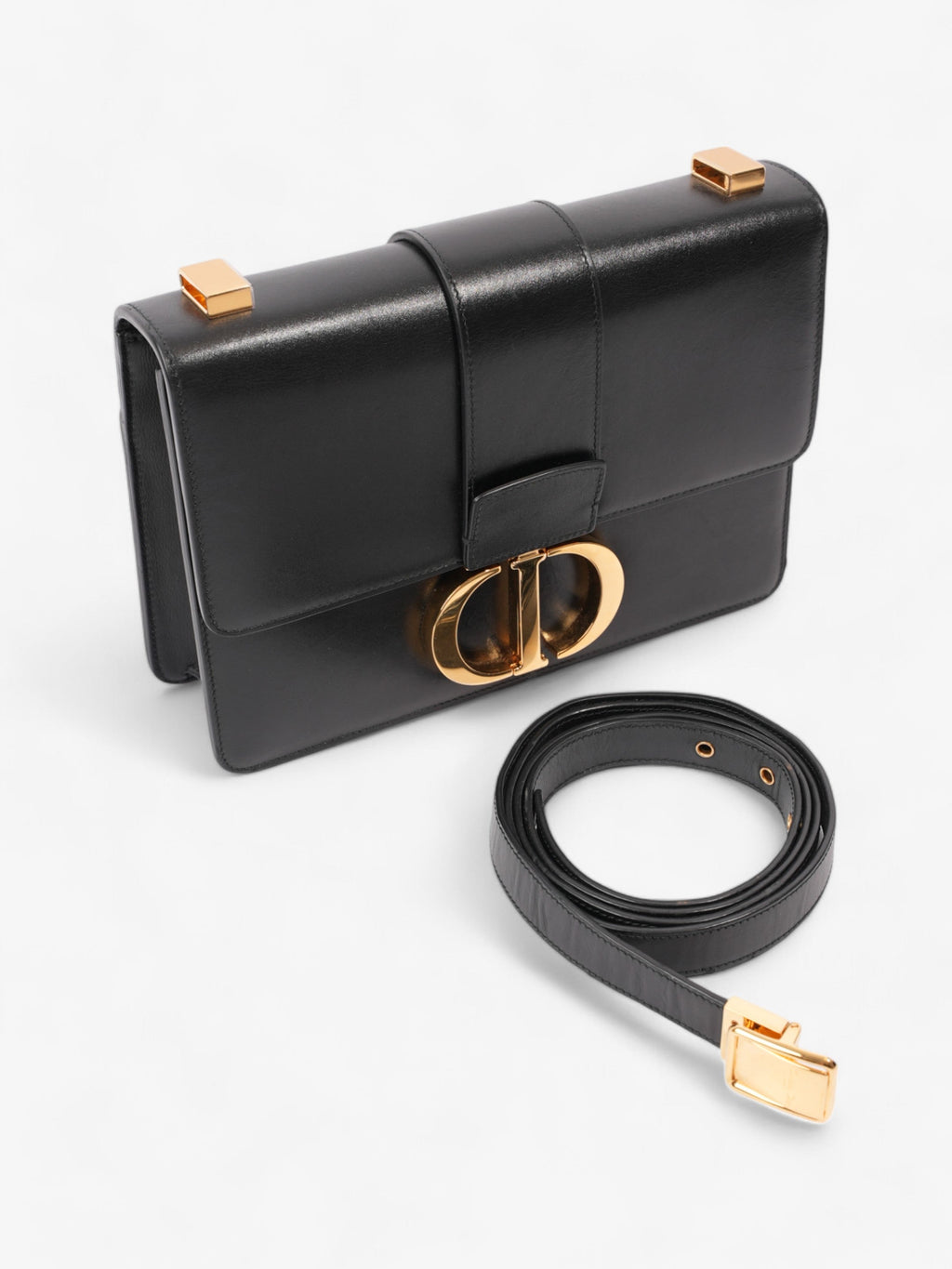 Christian Dior 30 Montaigne Black Leather