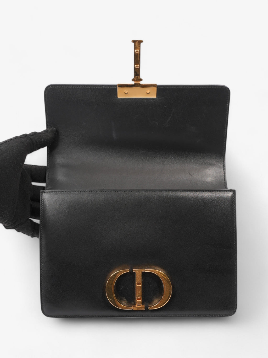 Christian Dior 30 Montaigne Black Leather