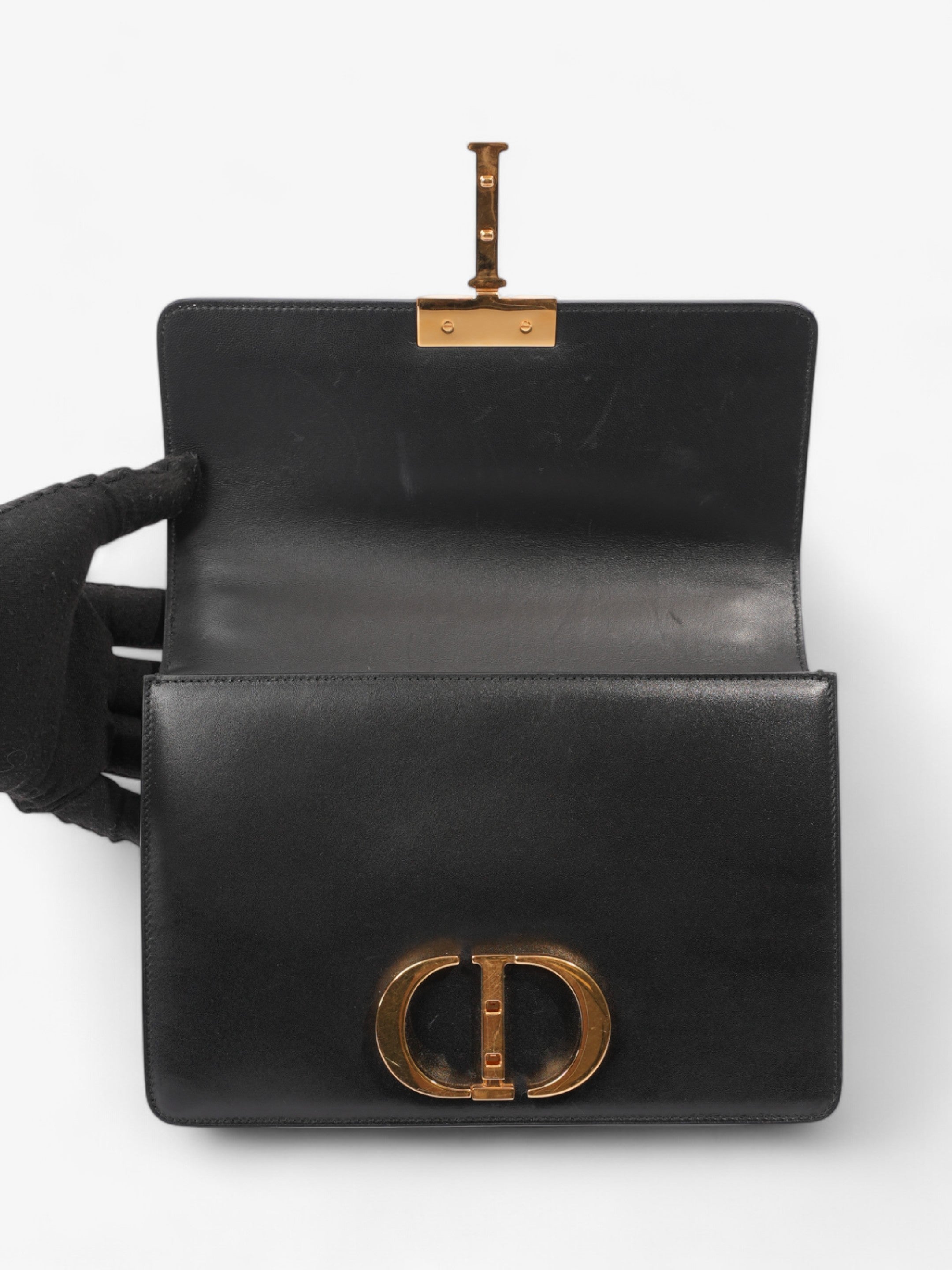Christian Dior 30 Montaigne Black Leather