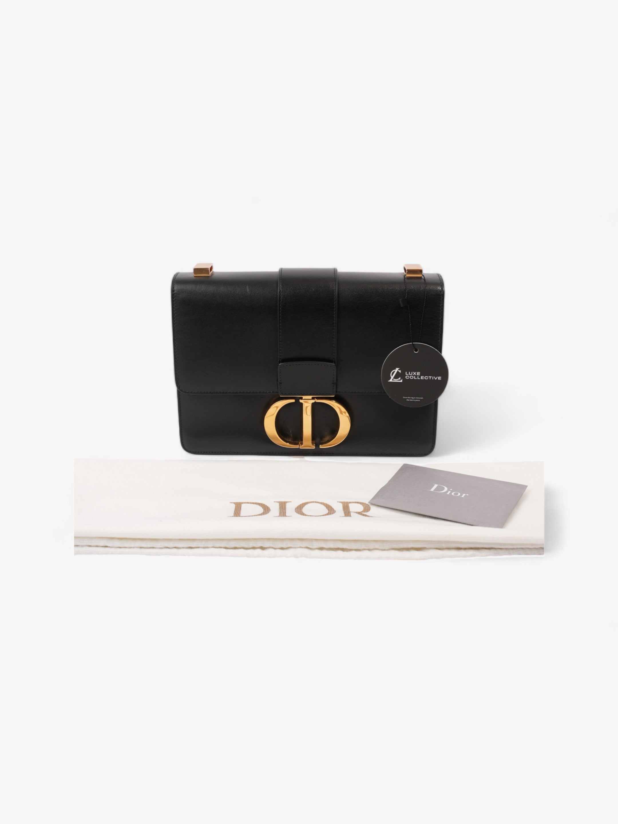 Christian Dior 30 Montaigne Black Leather