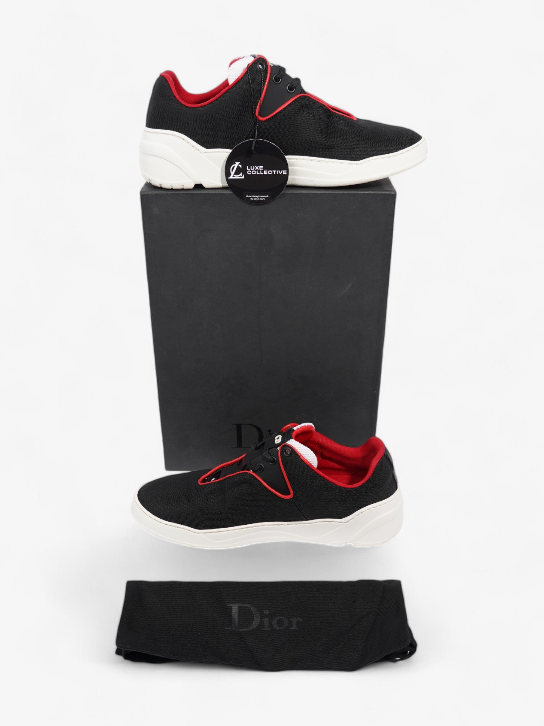 Christian Dior B17 Black / Red / White Canvas EU 42 UK 8