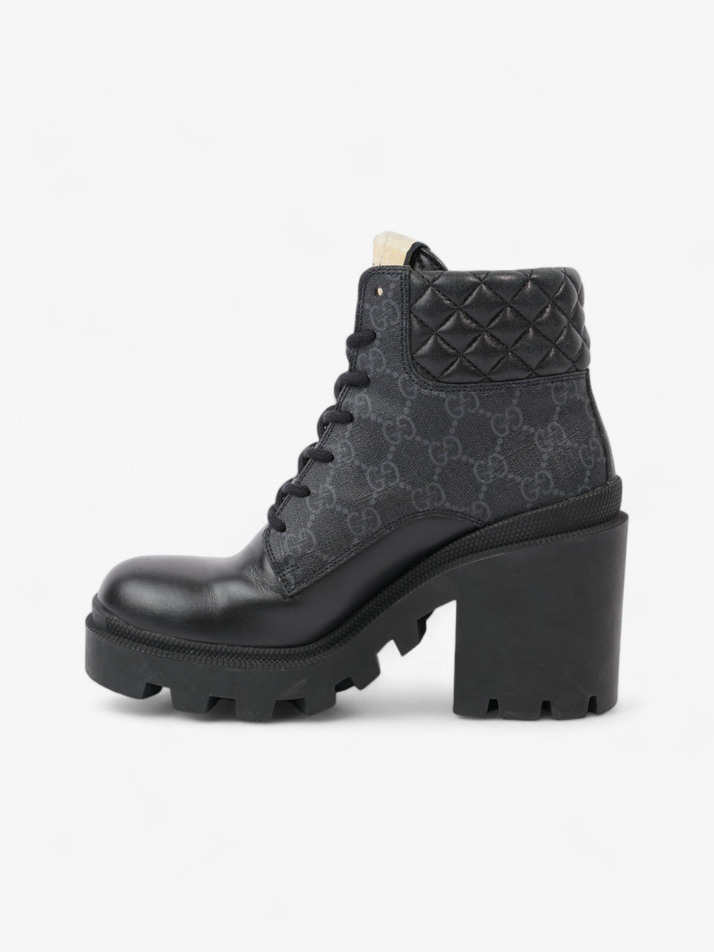 Gucci GG Trip Supreme Boots 90 Black / Grey Leather EU 37 UK 4