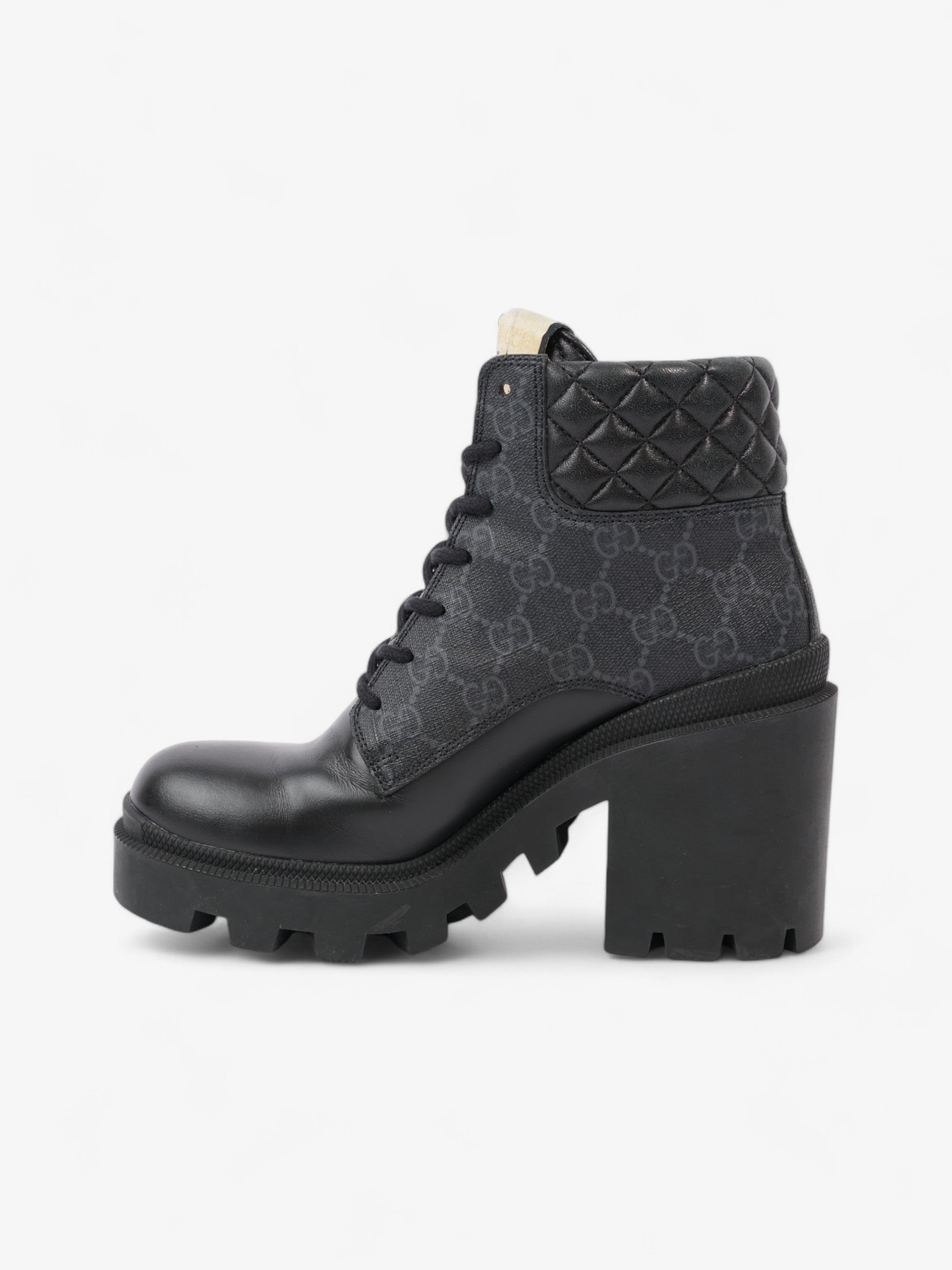 Gucci GG Trip Supreme Boots 90 Black / Grey Leather EU 37 UK 4