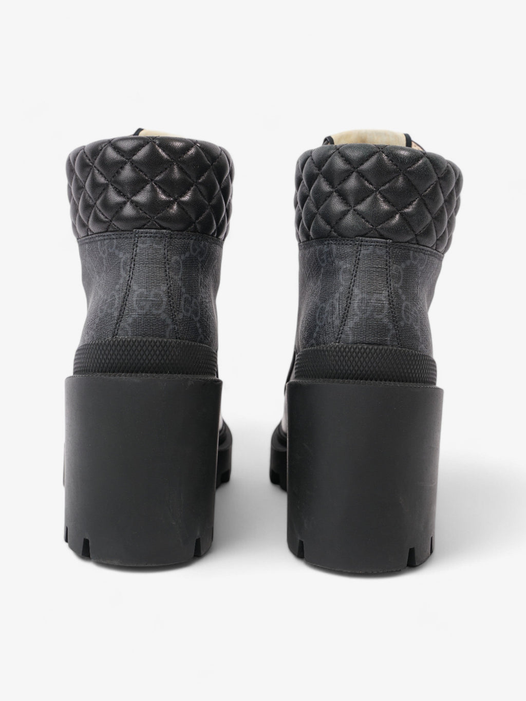 Gucci GG Trip Supreme Boots 90 Black / Grey Leather EU 37 UK 4