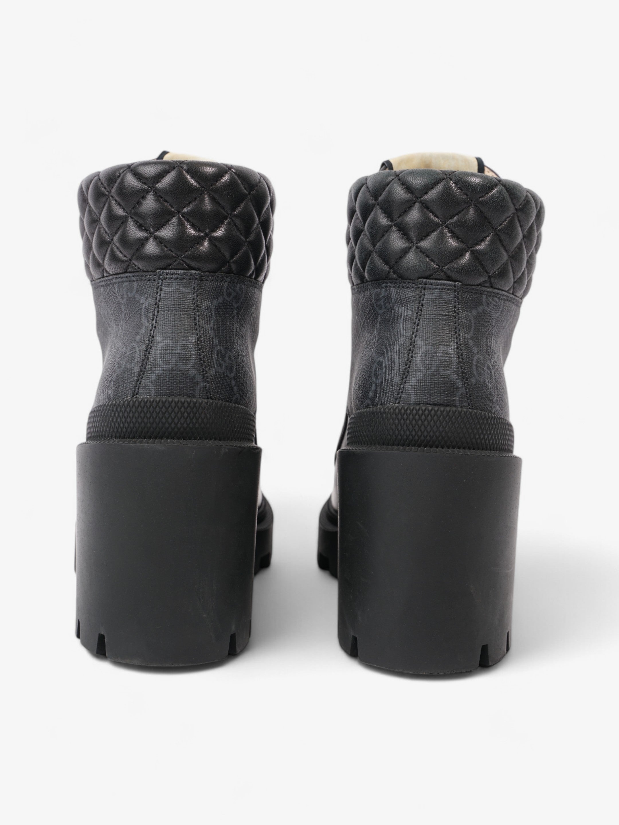 Gucci GG Trip Supreme Boots 90 Black / Grey Leather EU 37 UK 4