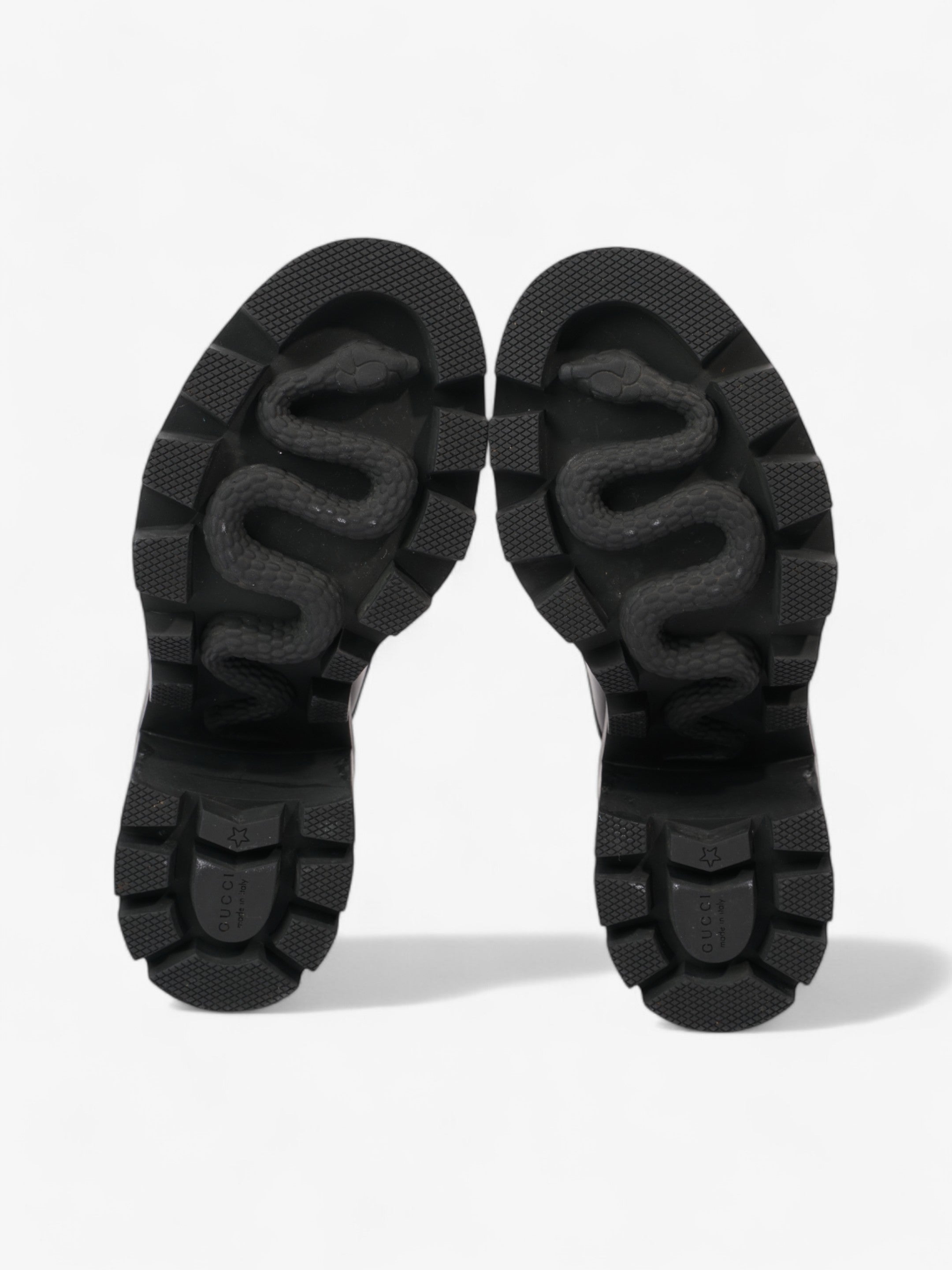 Gucci GG Trip Supreme Boots 90 Black / Grey Leather EU 37 UK 4