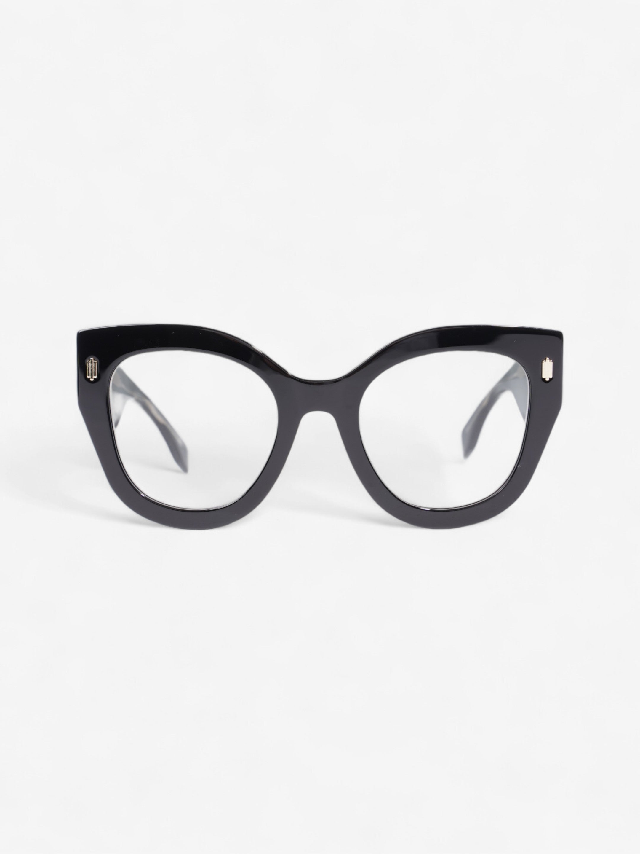 Fendi Roma Sunglasses Black / Gold Acetate 150mm
