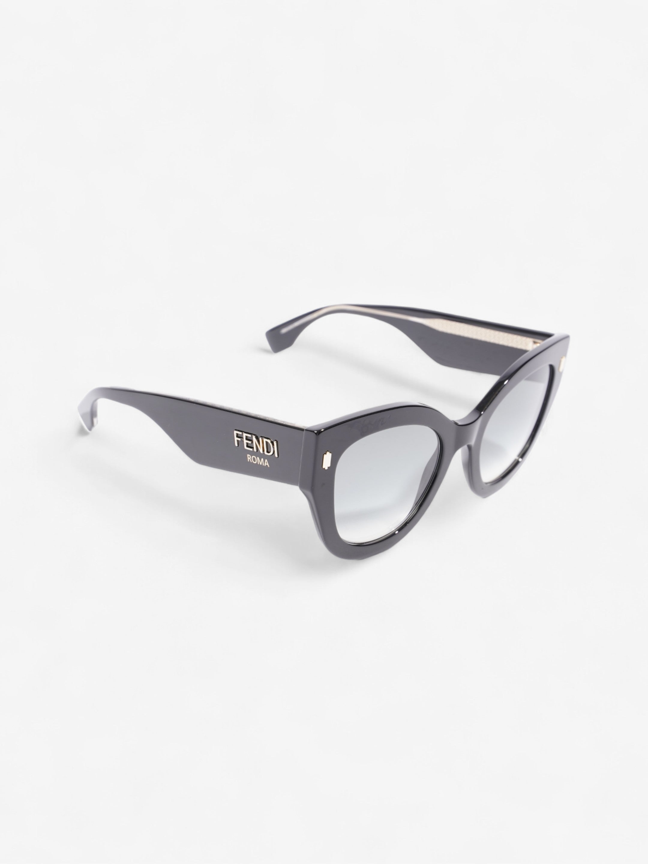 Fendi Roma Sunglasses Black / Gold Acetate 150mm
