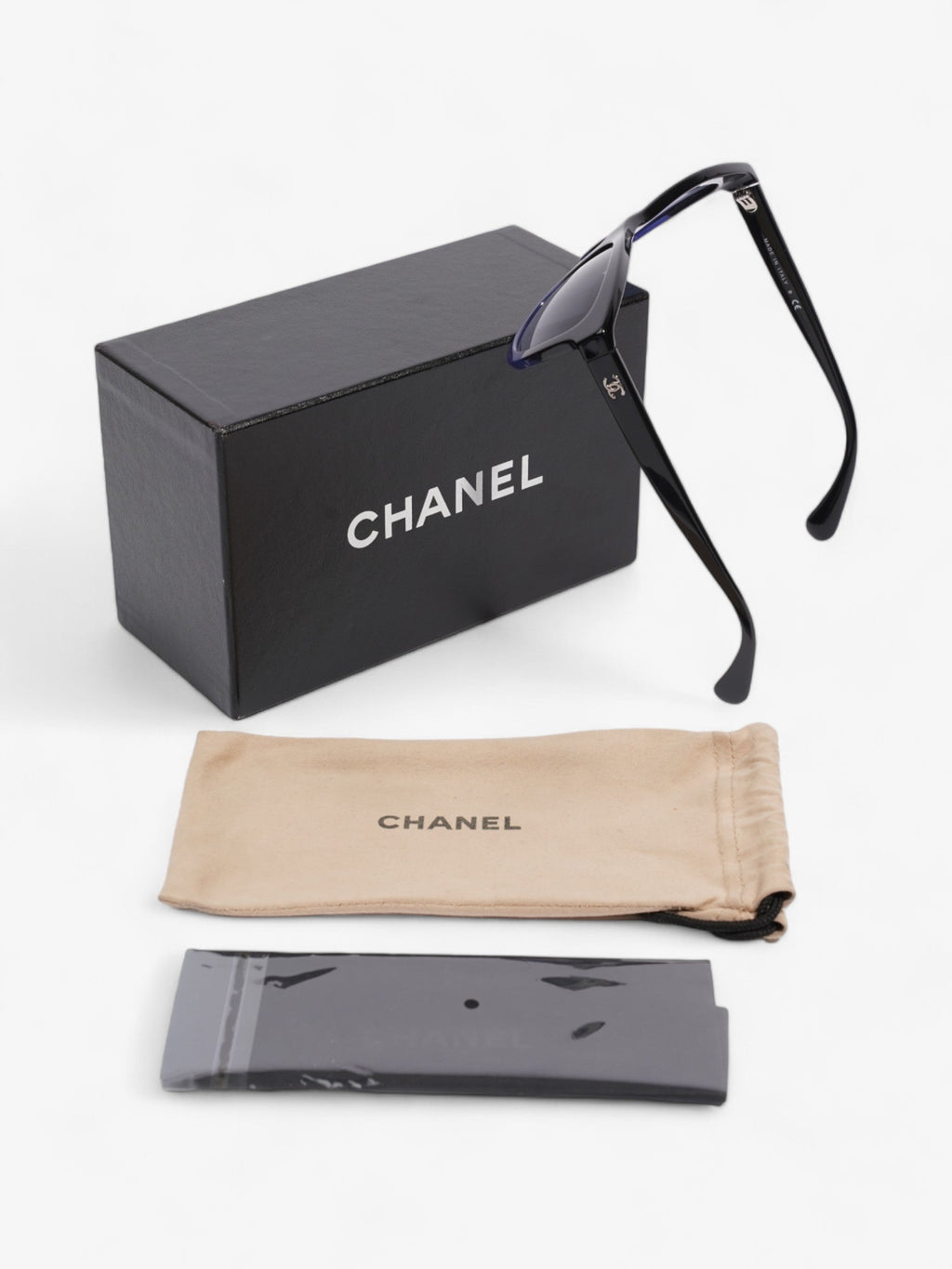 Chanel Gradient Sunglasses Black / Blue Acetate 140mm