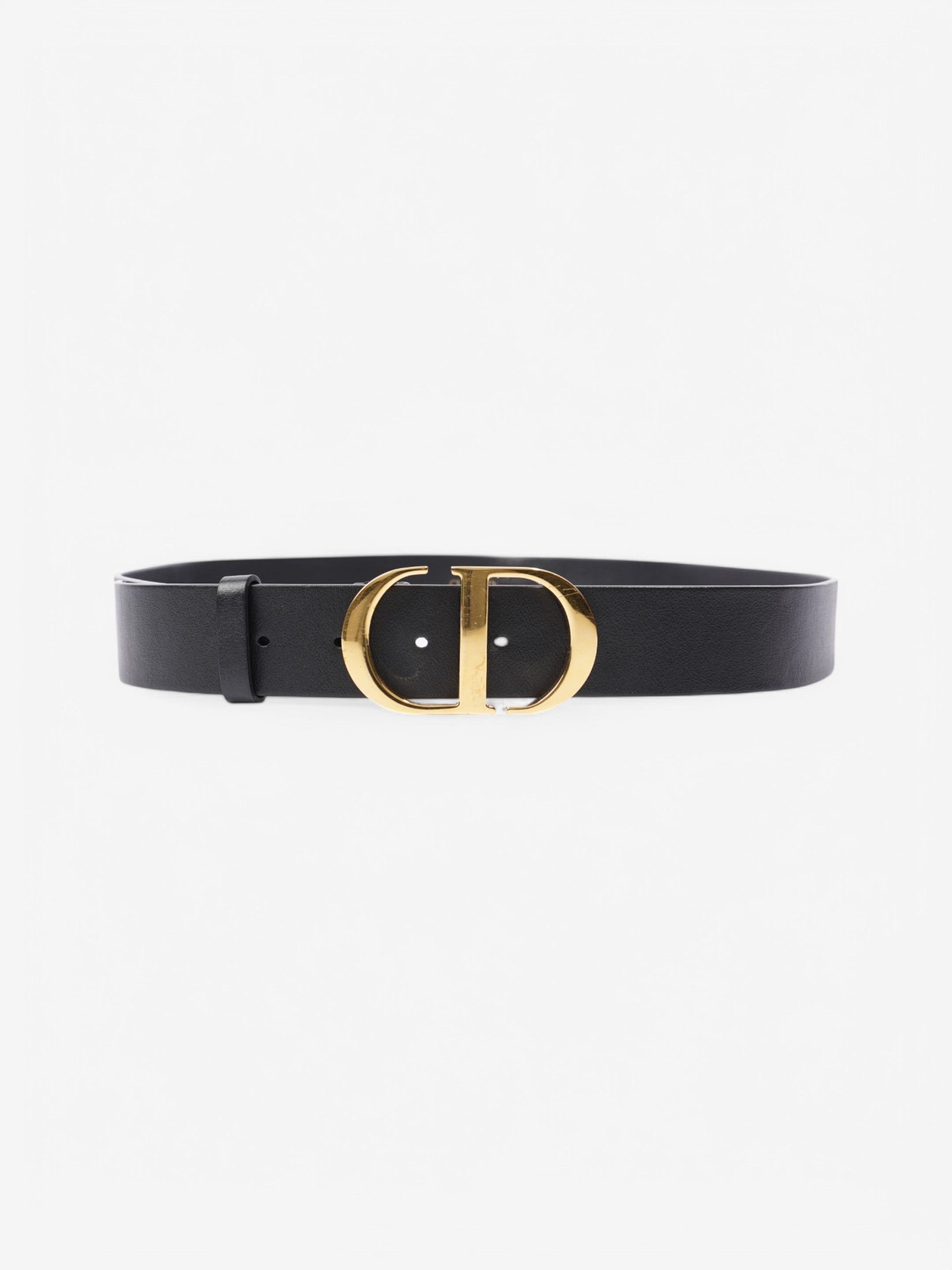 Christian Dior 30 Montaigne Belt Black Leather 95cm 38"