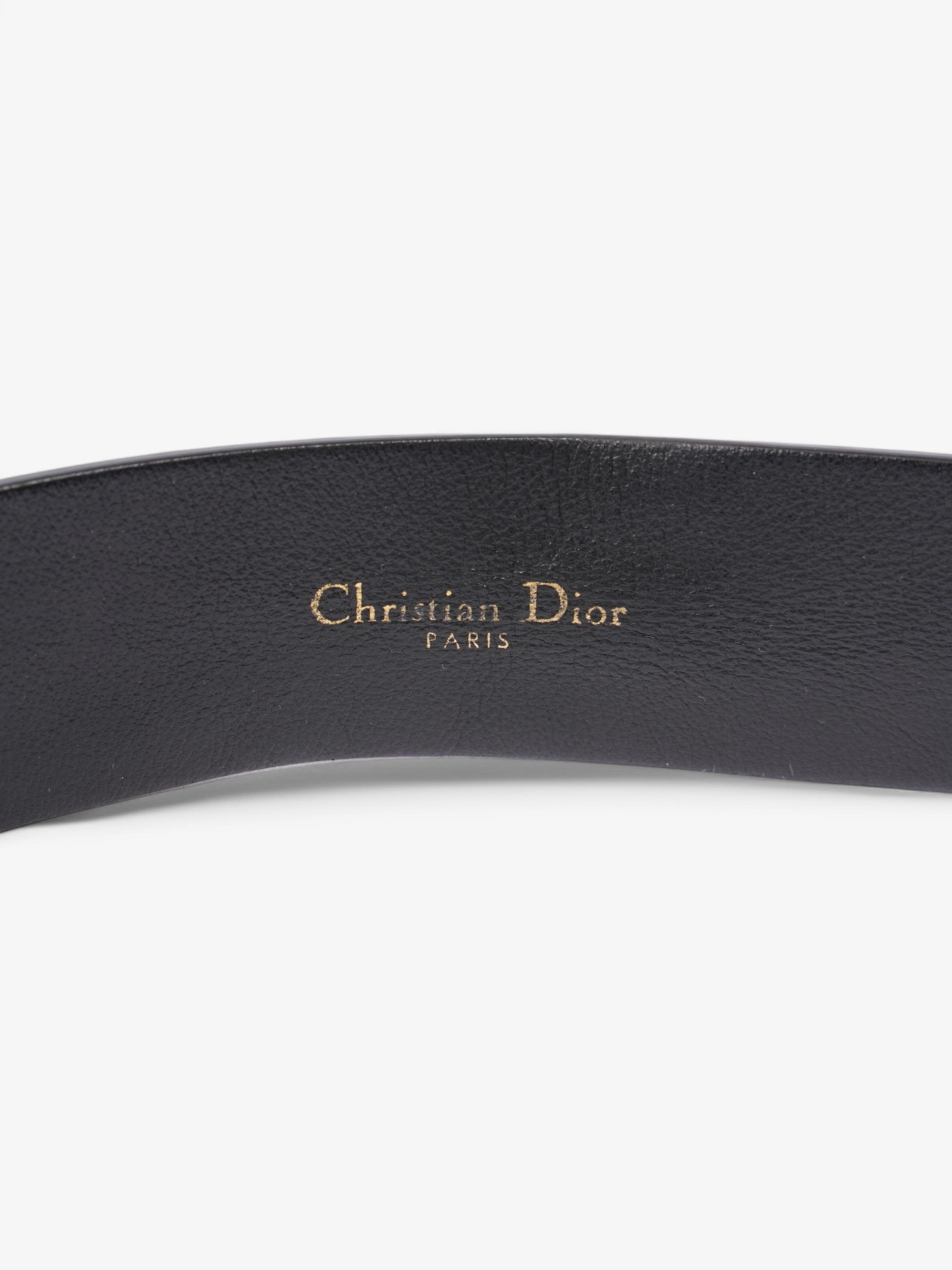 Christian Dior 30 Montaigne Belt Black Leather 95cm 38"