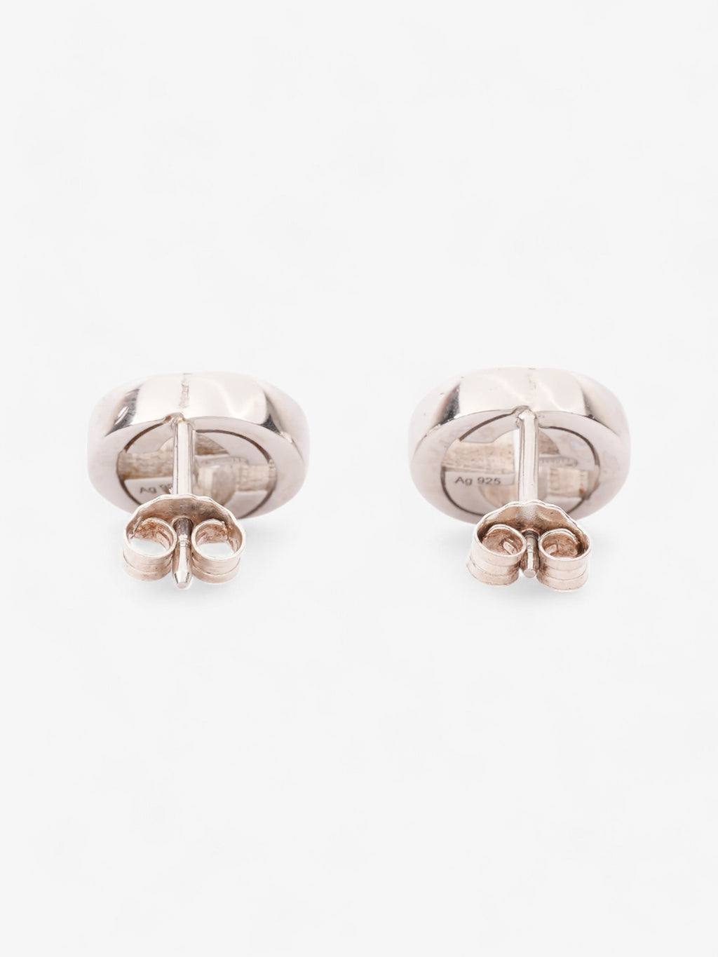 Gucci Interlocking G Earrings Silver Silver Sterling