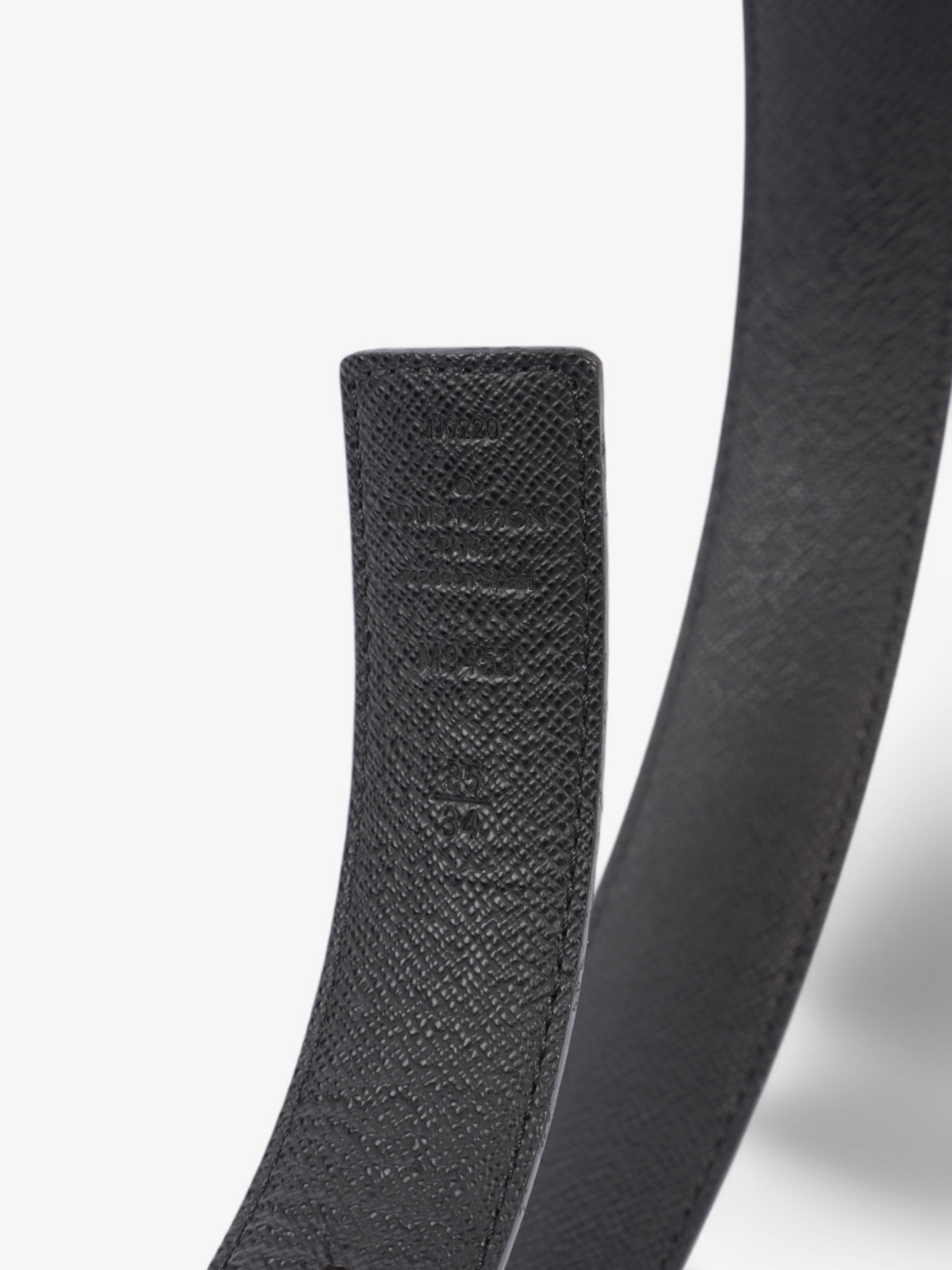 Louis Vuitton LV Initiales Reversible Belt Monogram / Gold / Black Coated Canvas 85cm / 34"