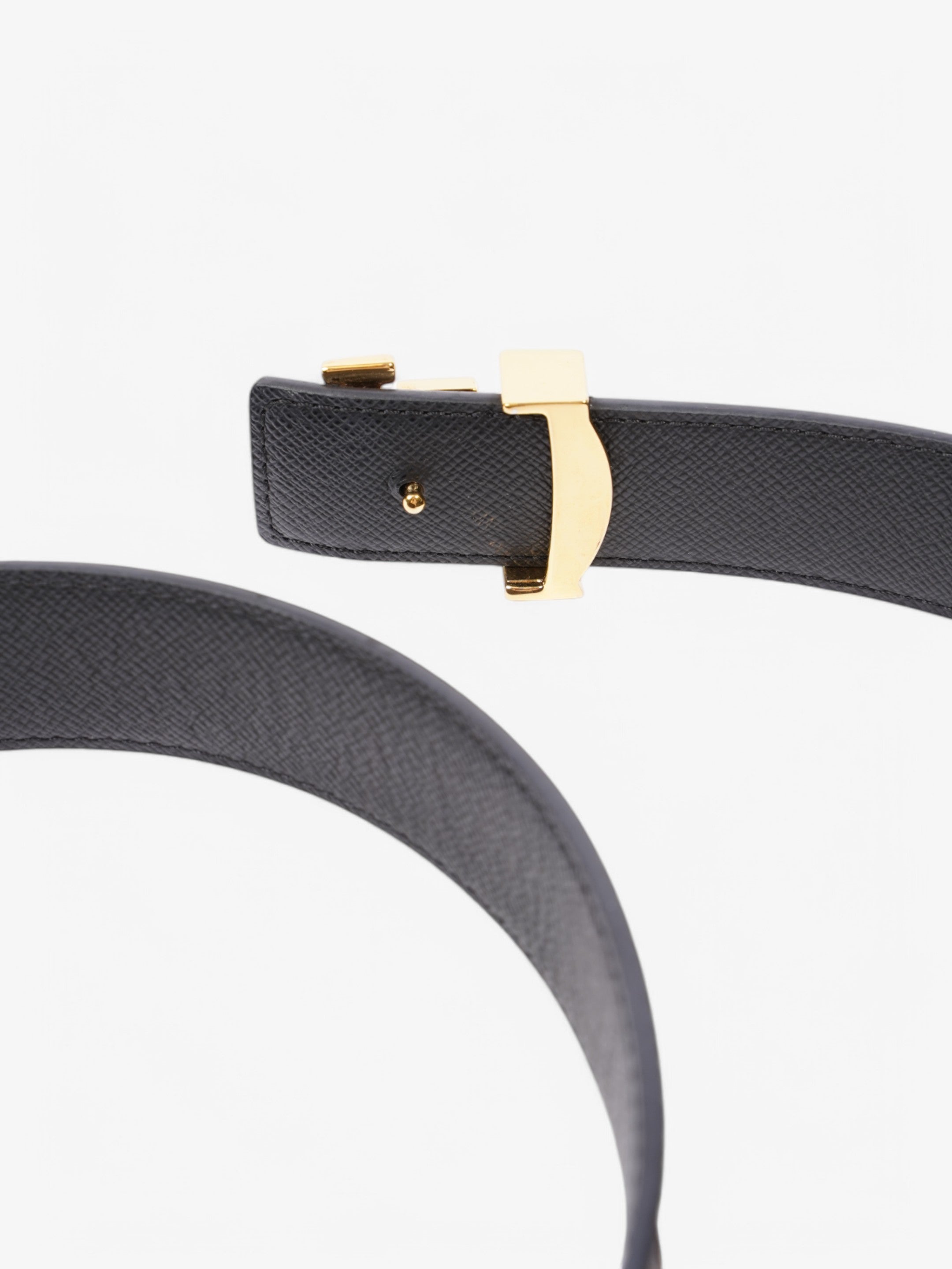Louis Vuitton LV Initiales Reversible Belt Monogram / Gold / Black Coated Canvas 85cm / 34"