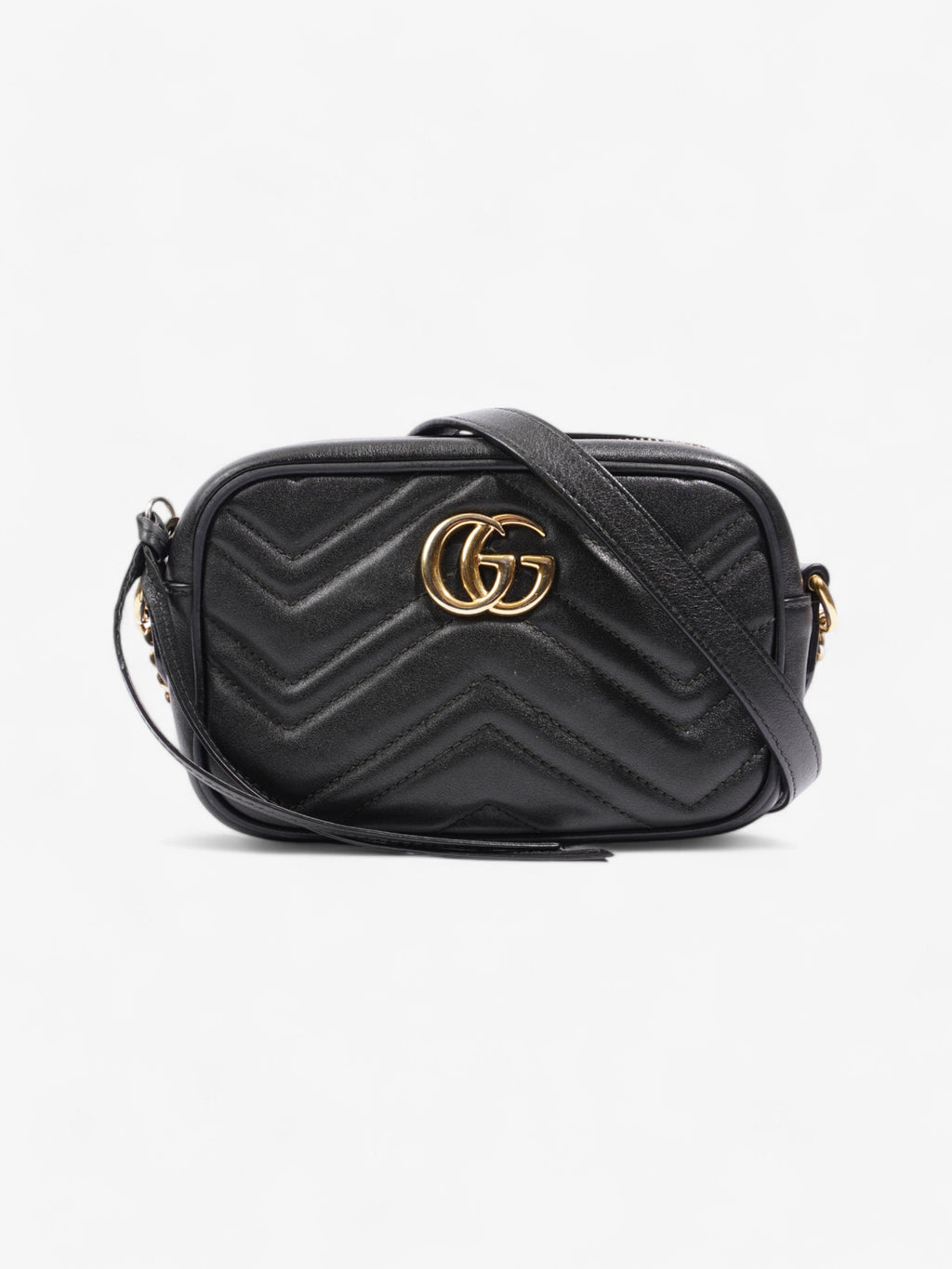 Gucci Marmont Black Matelasse Leather Mini