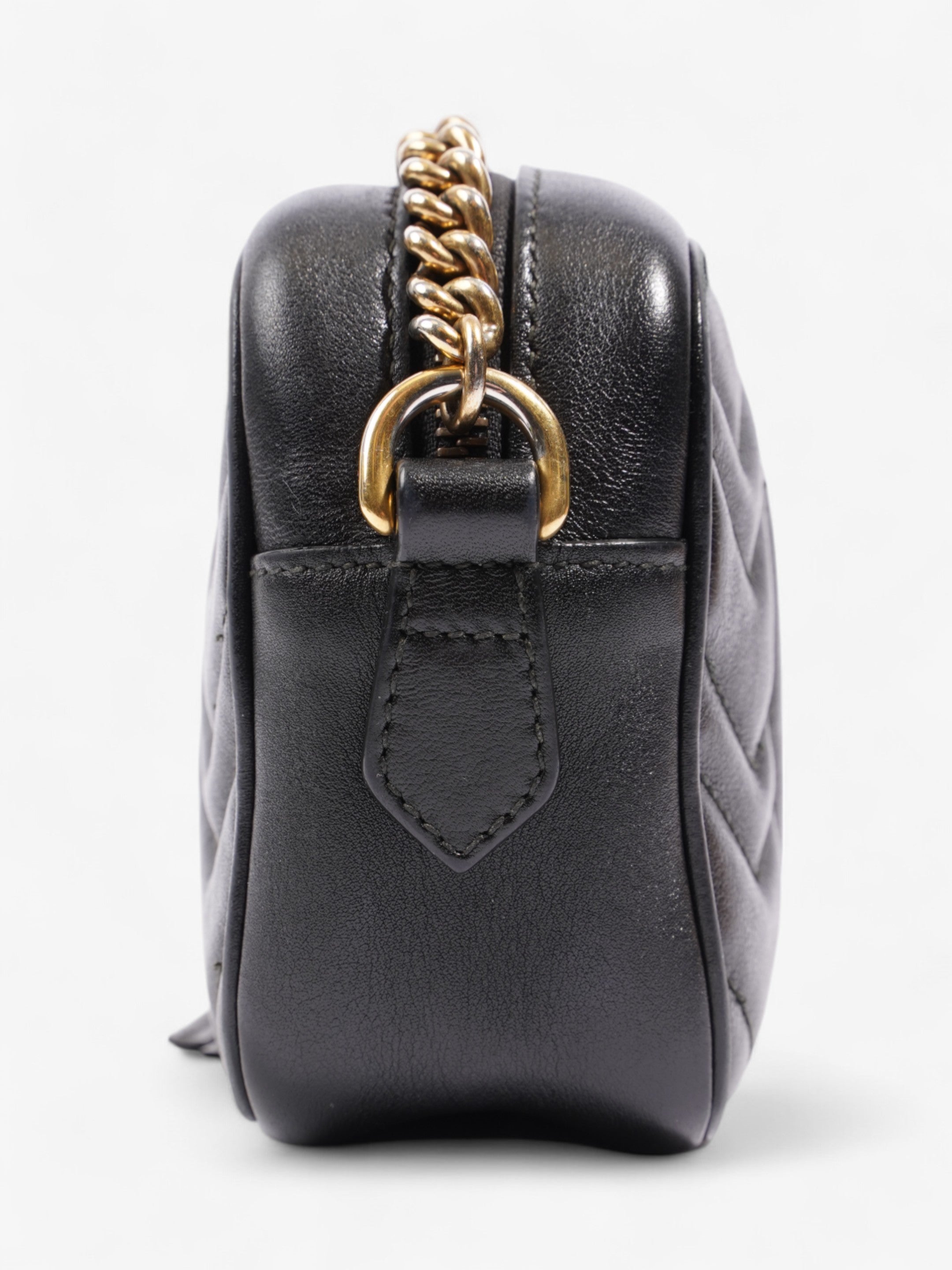 Gucci Marmont Black Matelasse Leather Mini