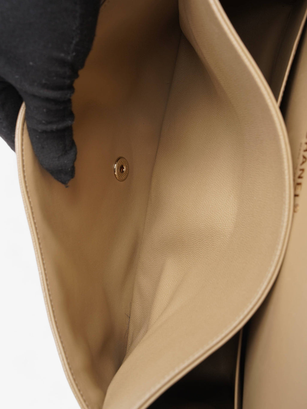 Chanel Classic Flap Mustard Caviar Leather Maxi