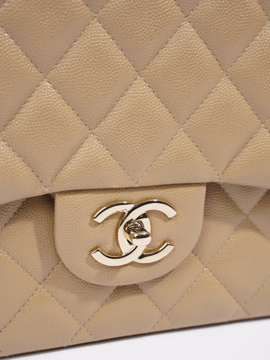Chanel Classic Flap Mustard Caviar Leather Maxi