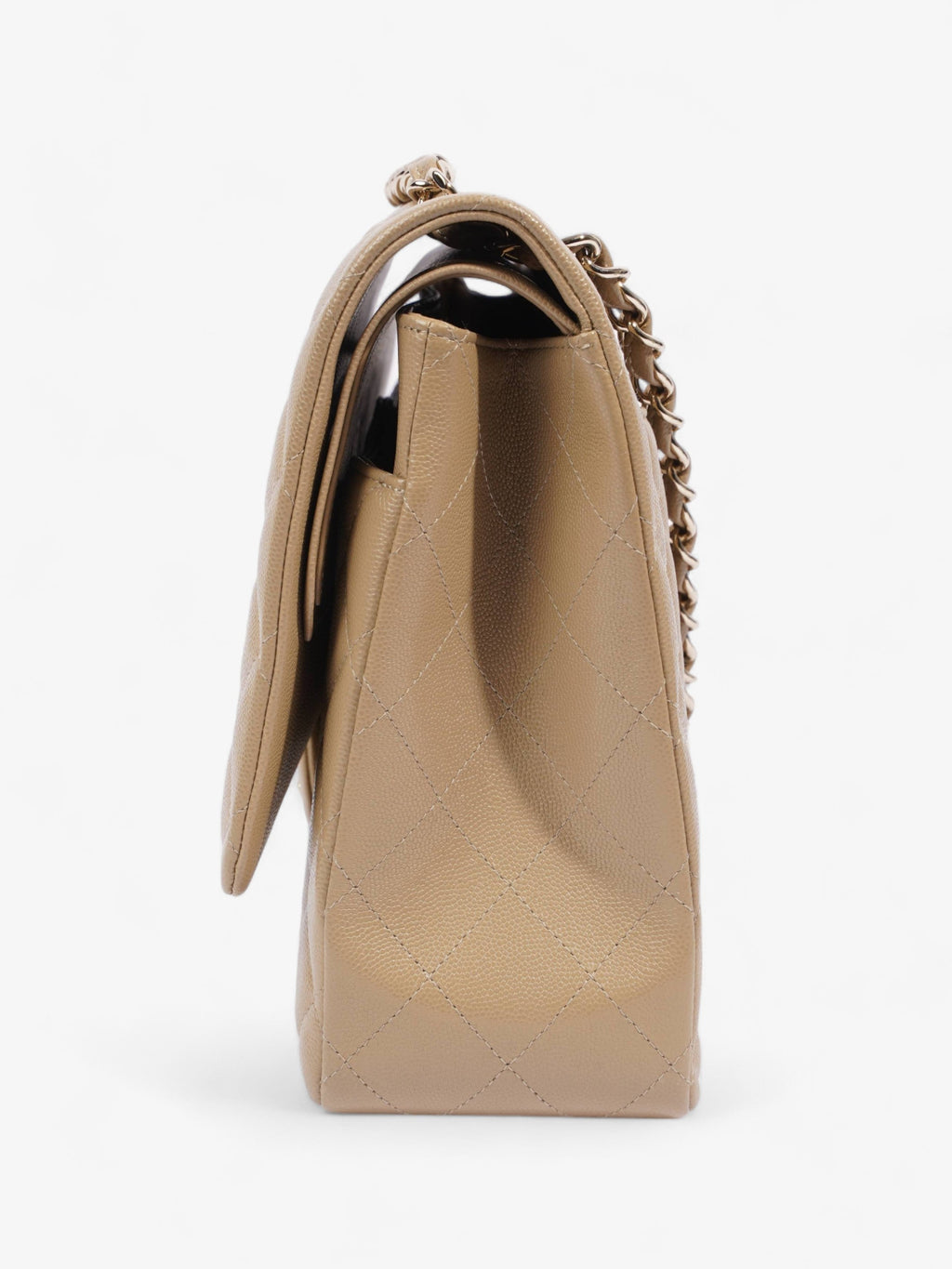 Chanel Classic Flap Mustard Caviar Leather Maxi