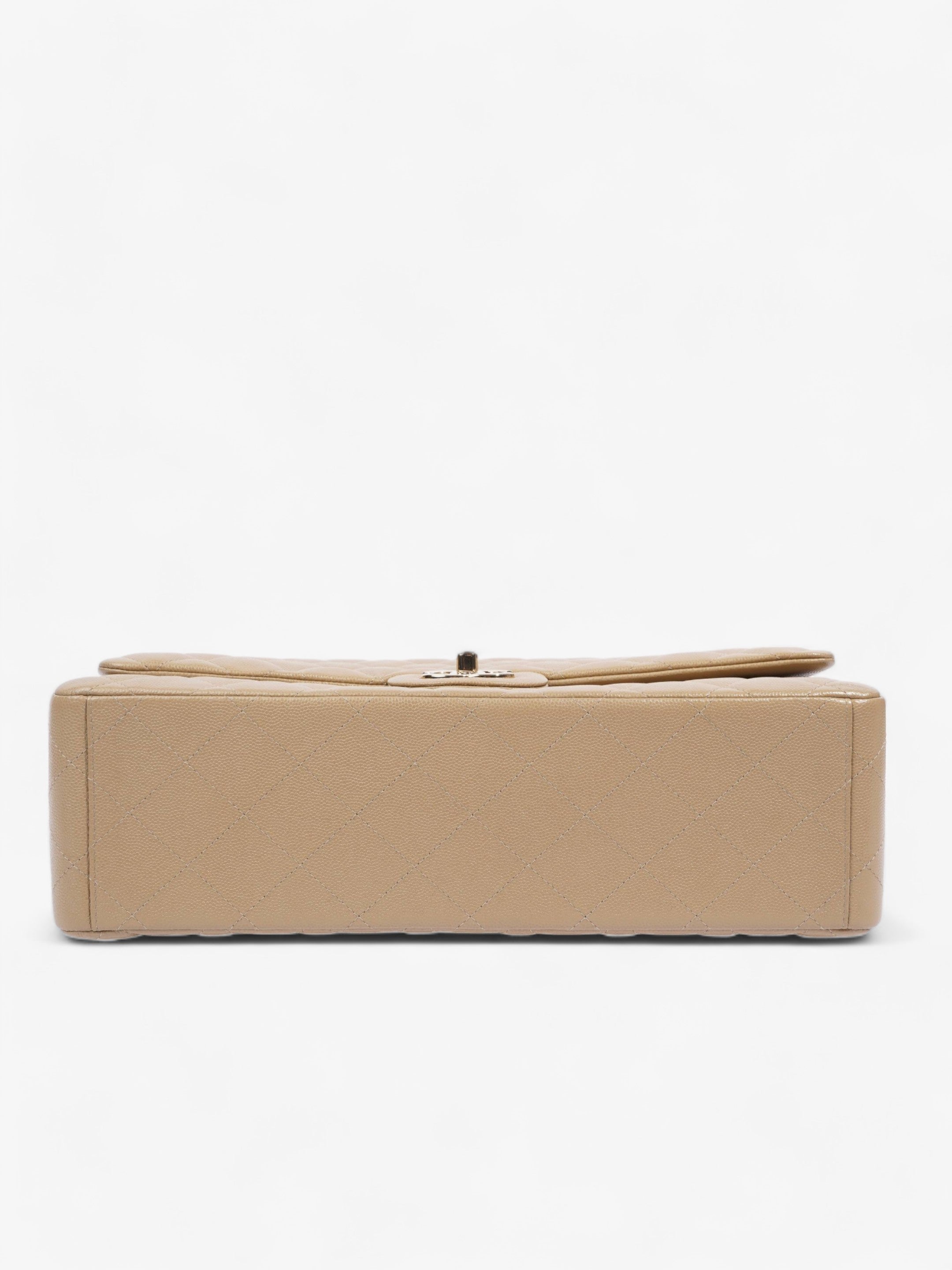 Chanel Classic Flap Mustard Caviar Leather Maxi