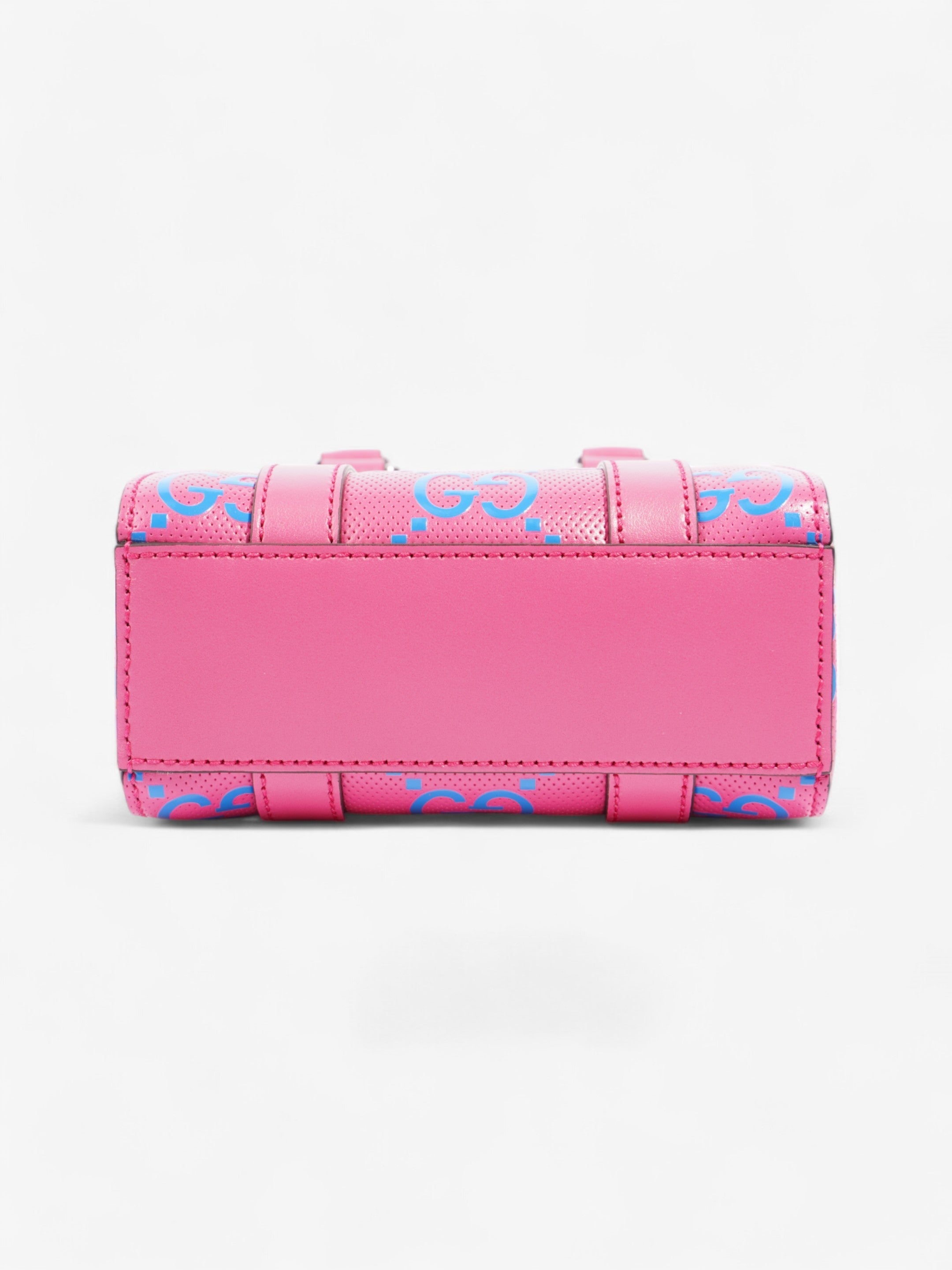 Gucci Gucci Mini Tote, GG logo Embossed Pink / Blue Leather