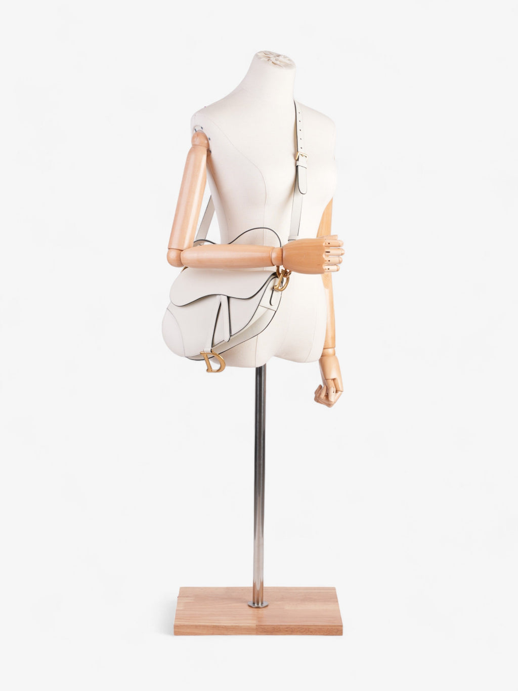 Christian Dior Saddle Cream Calfskin Leather N/A