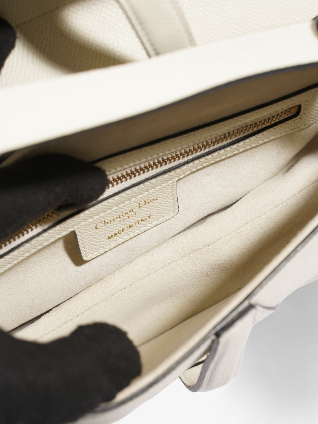 Christian Dior Saddle Cream Calfskin Leather N/A