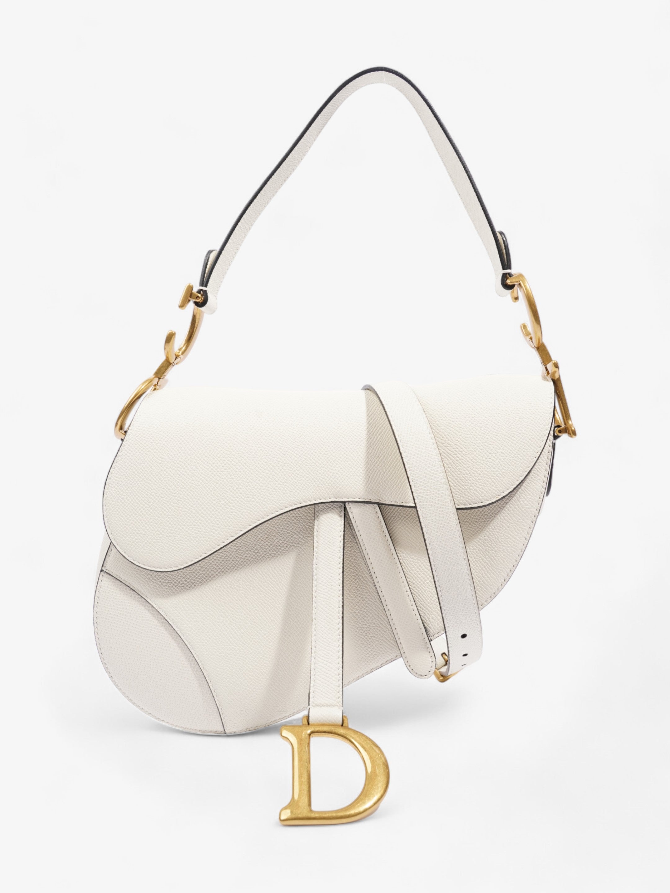 Christian Dior Saddle Cream Calfskin Leather N/A