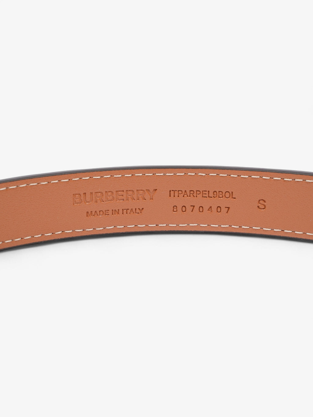 Burberry TB Belt Vintage Check / Light Gold Canvas Small (87cm)