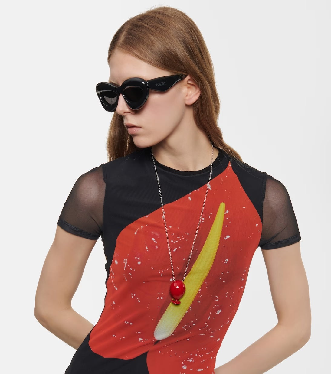 LOEWE INFLATED CAT EYE SUNGLASSES