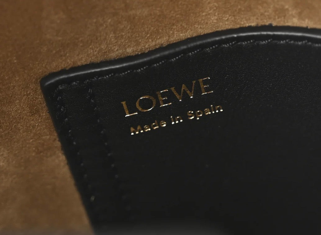 LOEWE MEDIUM SOFT PEBBLED CALFSKIN BUCKET BAG