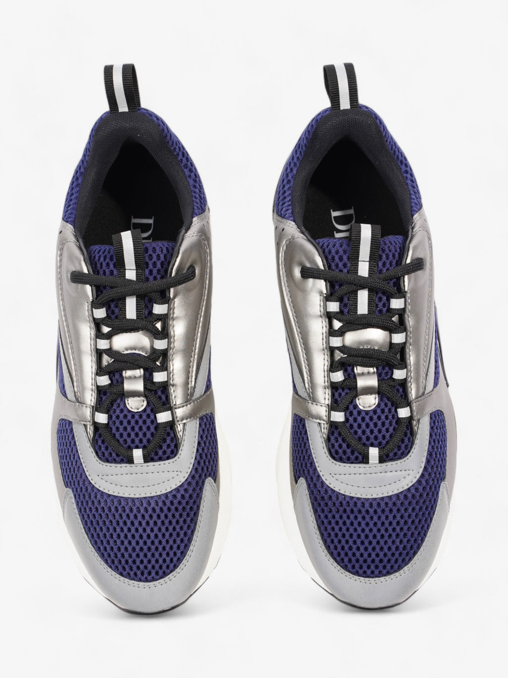 Christian Dior B22 White / Navy Blue / Silver Mesh EU 42 UK 8