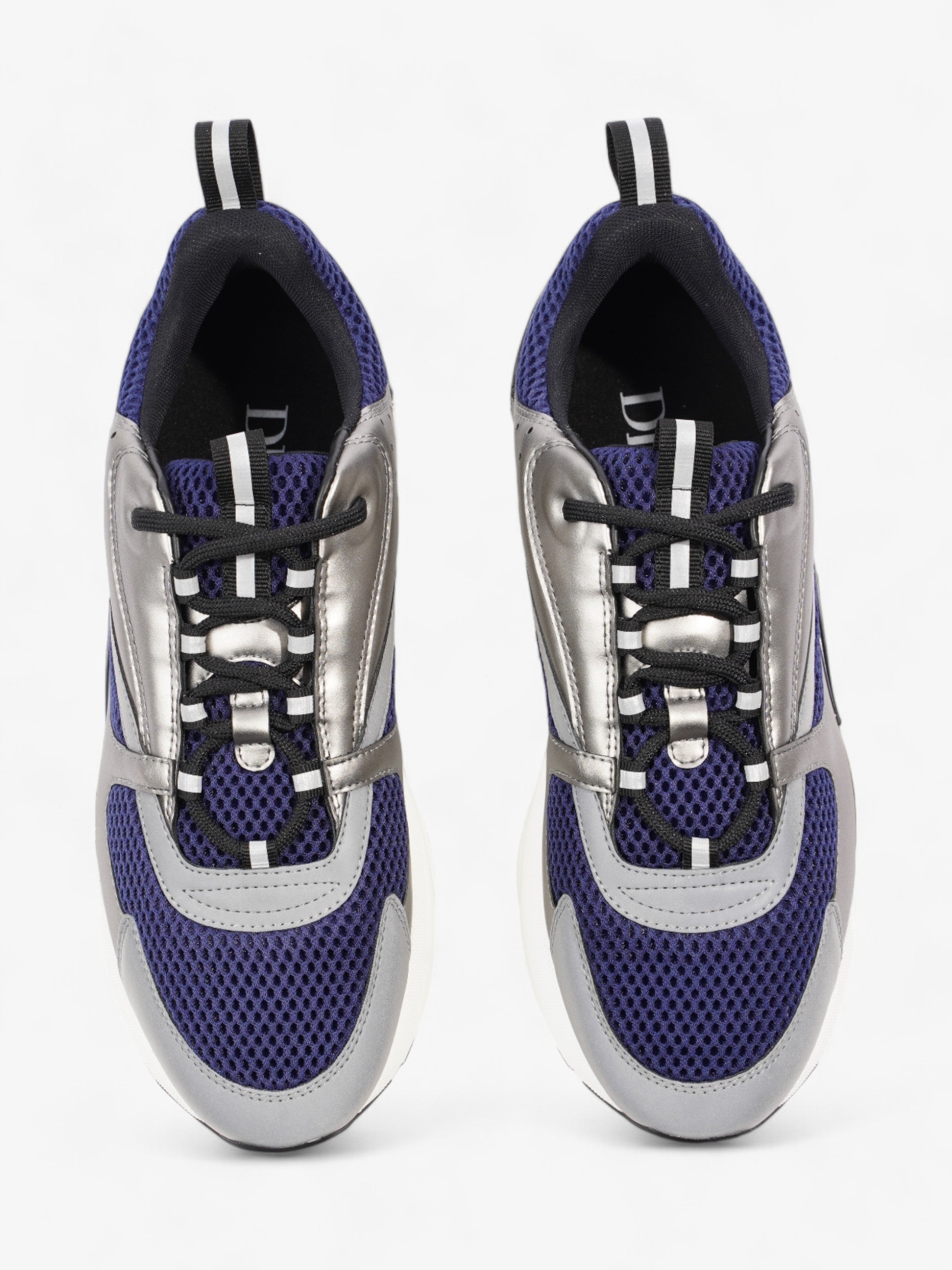 Christian Dior B22 White / Navy Blue / Silver Mesh EU 42 UK 8