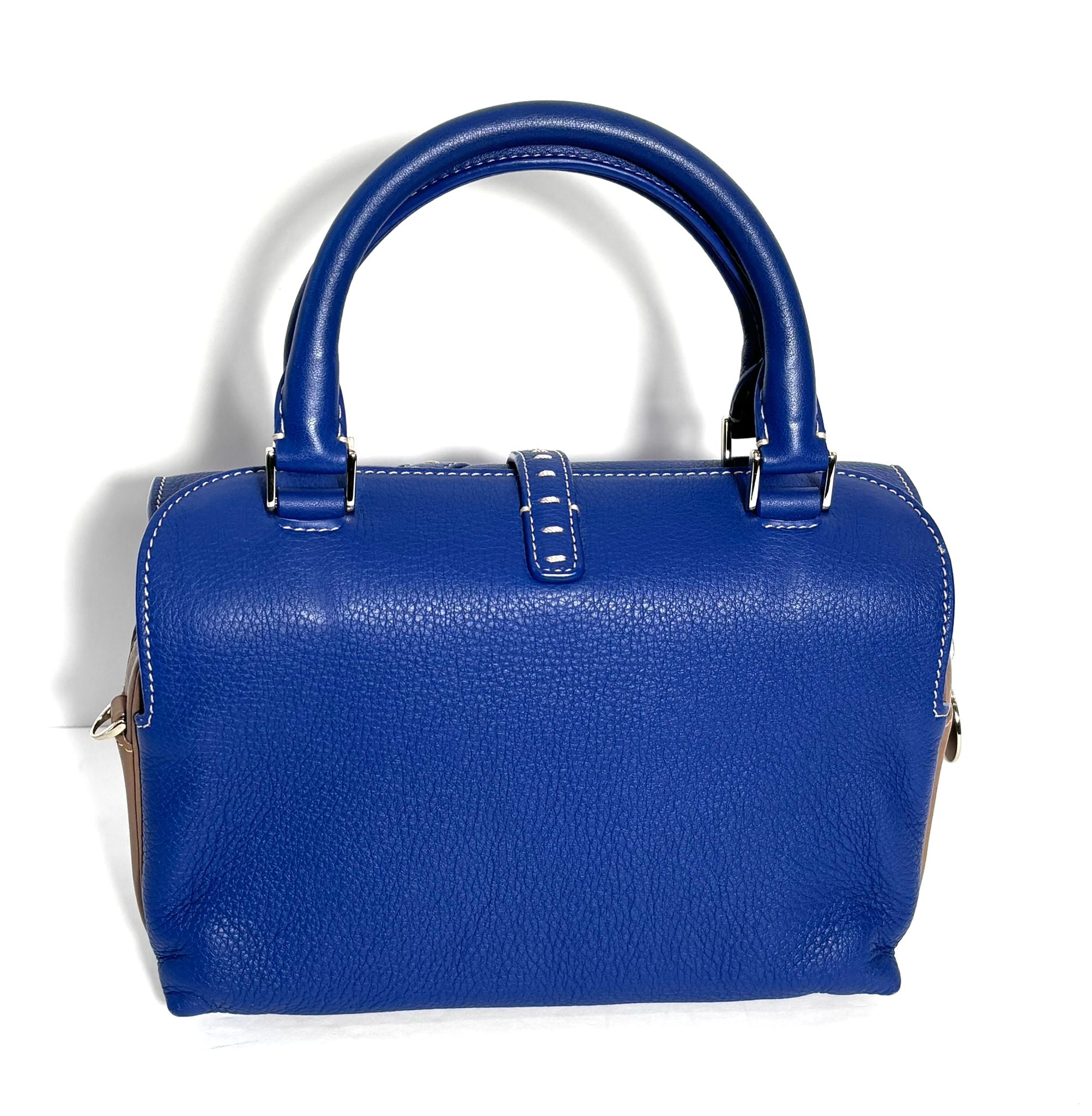 LORO PIANA LEATHER TOP HANDLE BAG